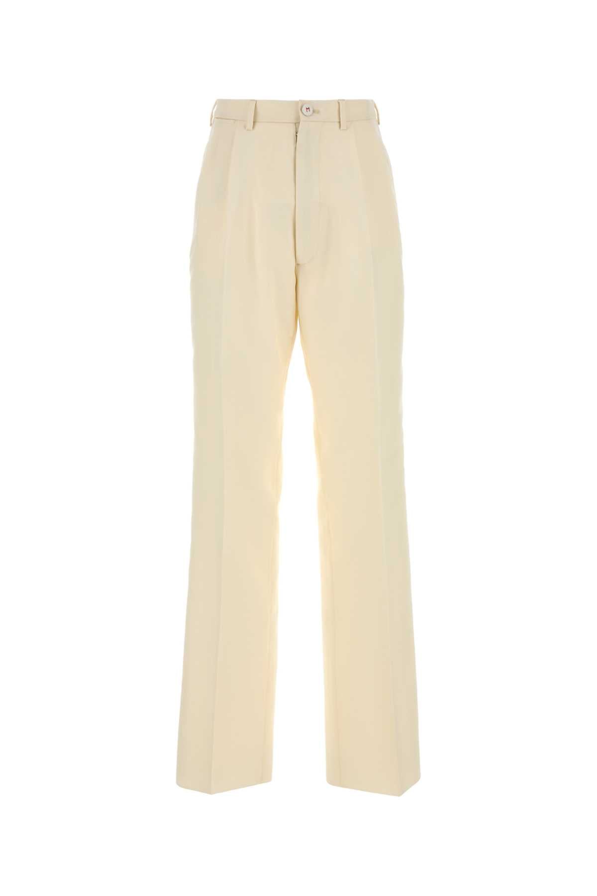 MAISON MARGIELA Cream Mohair Blend Pants for Women
