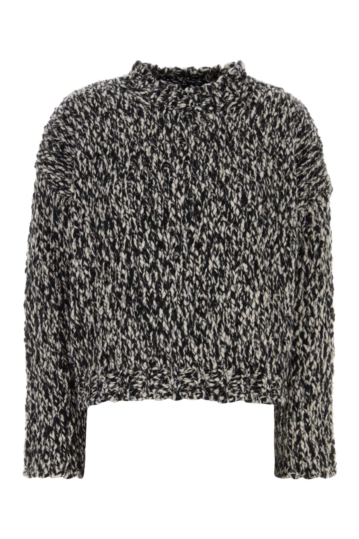 WEEKEND Two-tone Wool Blend Crine Sweater - Size M