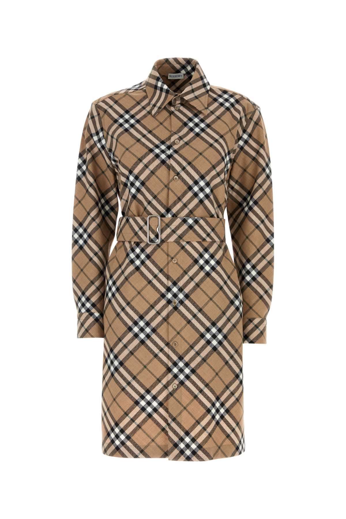 BURBERRY Mini Embroidered Shirt Dress