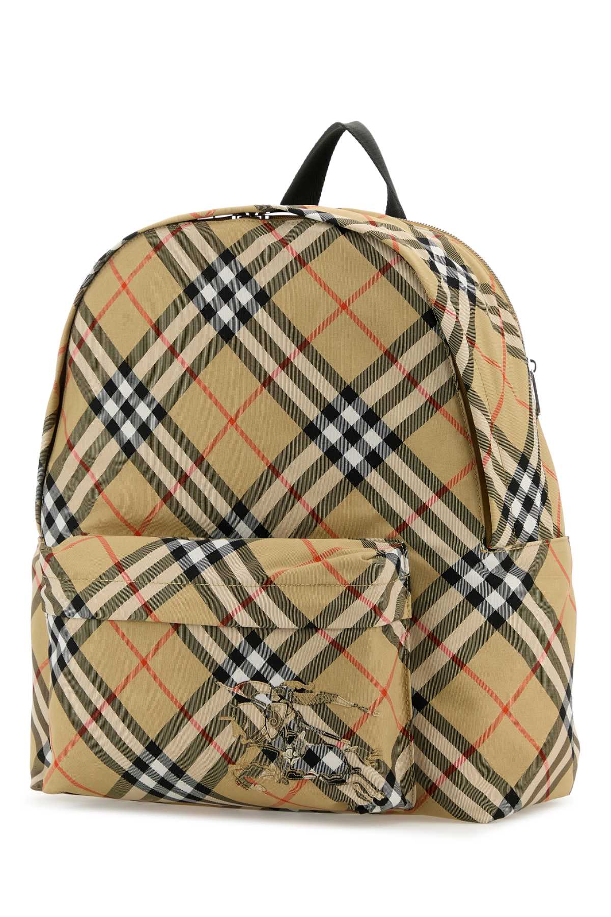 BURBERRY Embroidered Fabric Check Backpack - 35 cm Width x 41 cm Height x 14 cm Depth