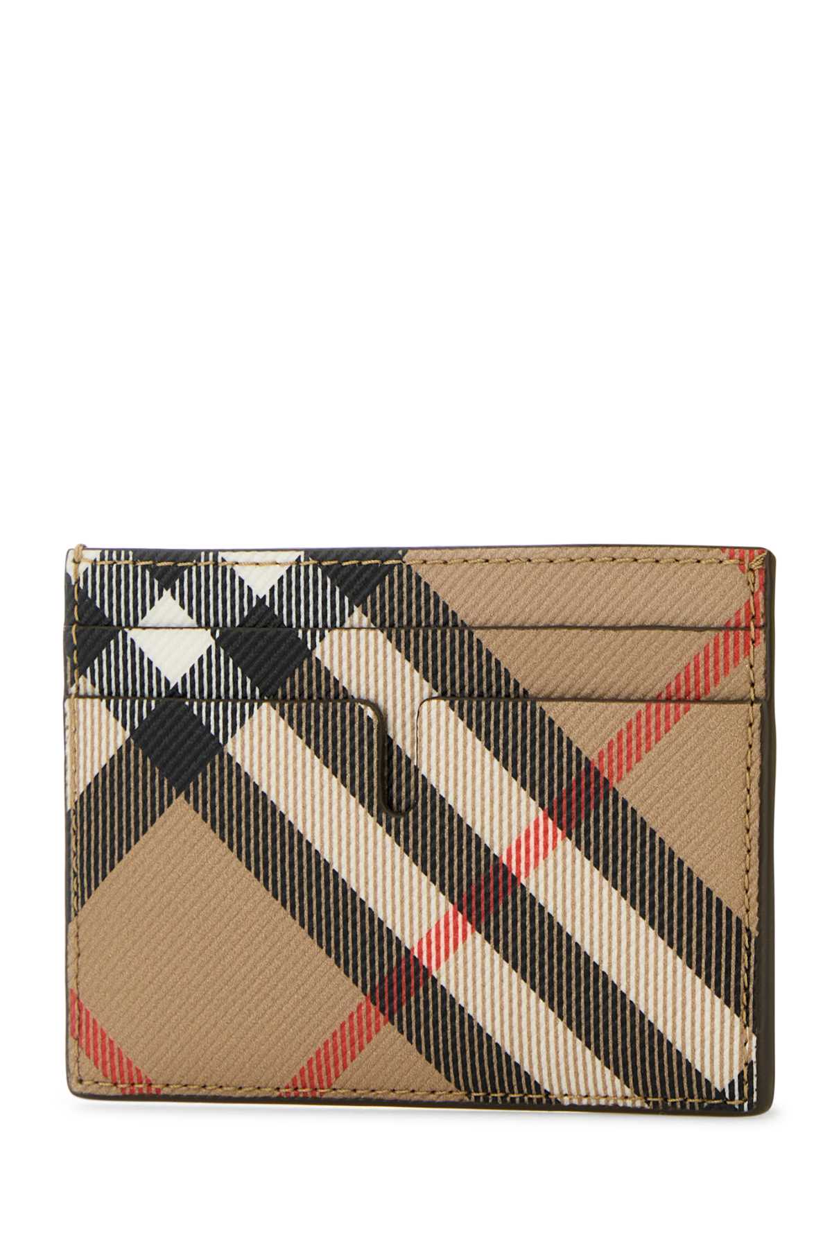 BURBERRY Printed Canvas Card Holder - 10cm x 7cm