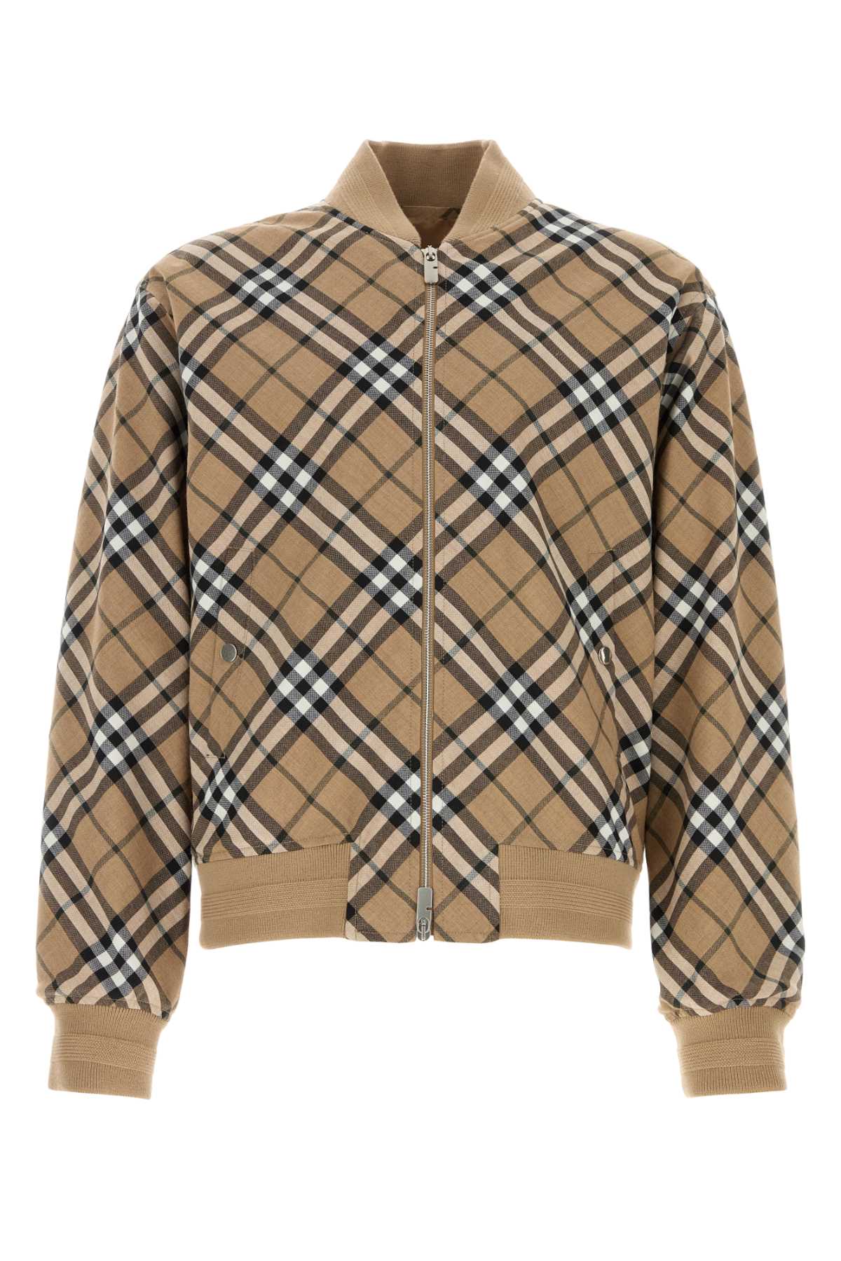BURBERRY Stylish Embroidered Polyester Blend Bomber Jacket