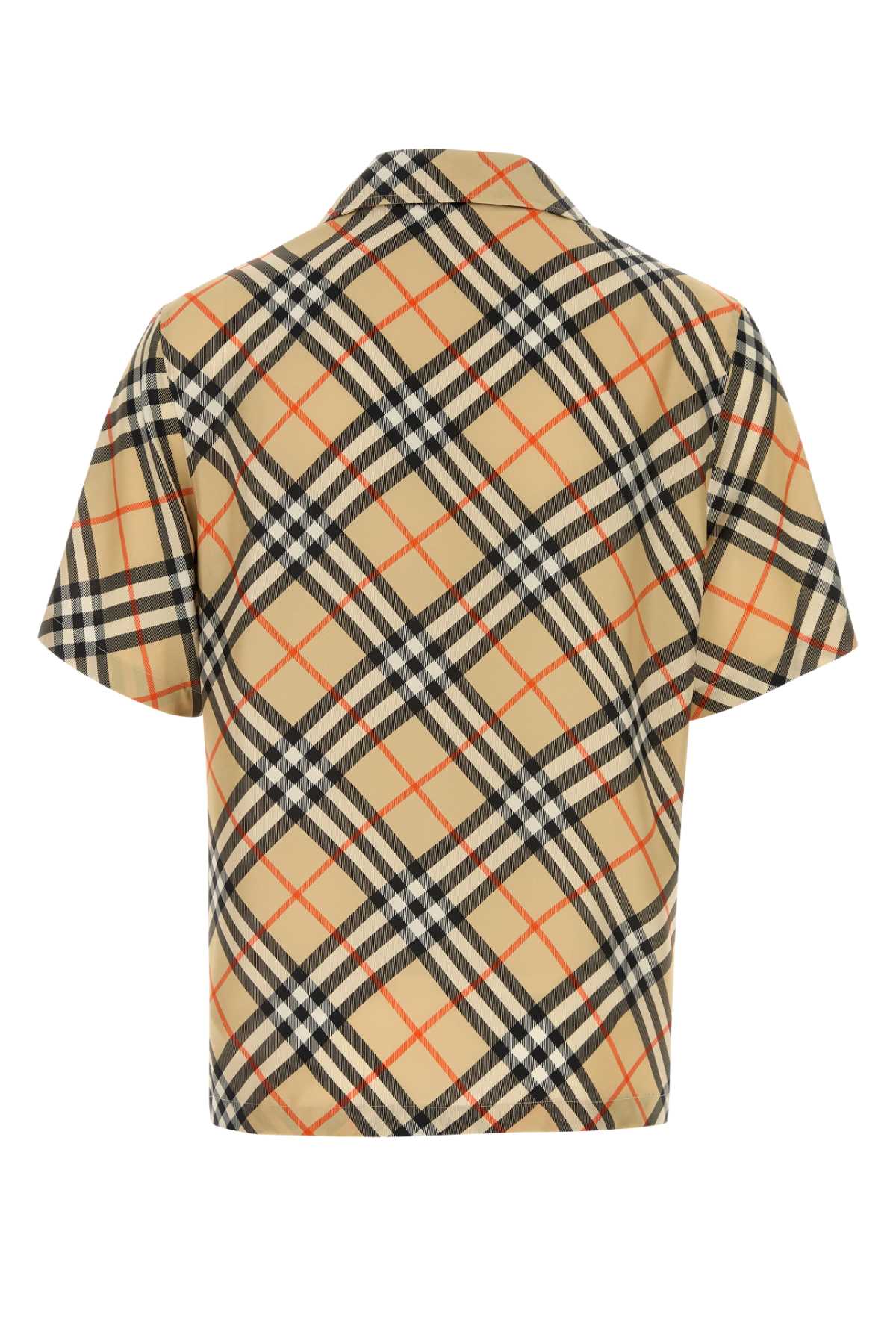 BURBERRY Checked Printed Silk Shirt for Men
