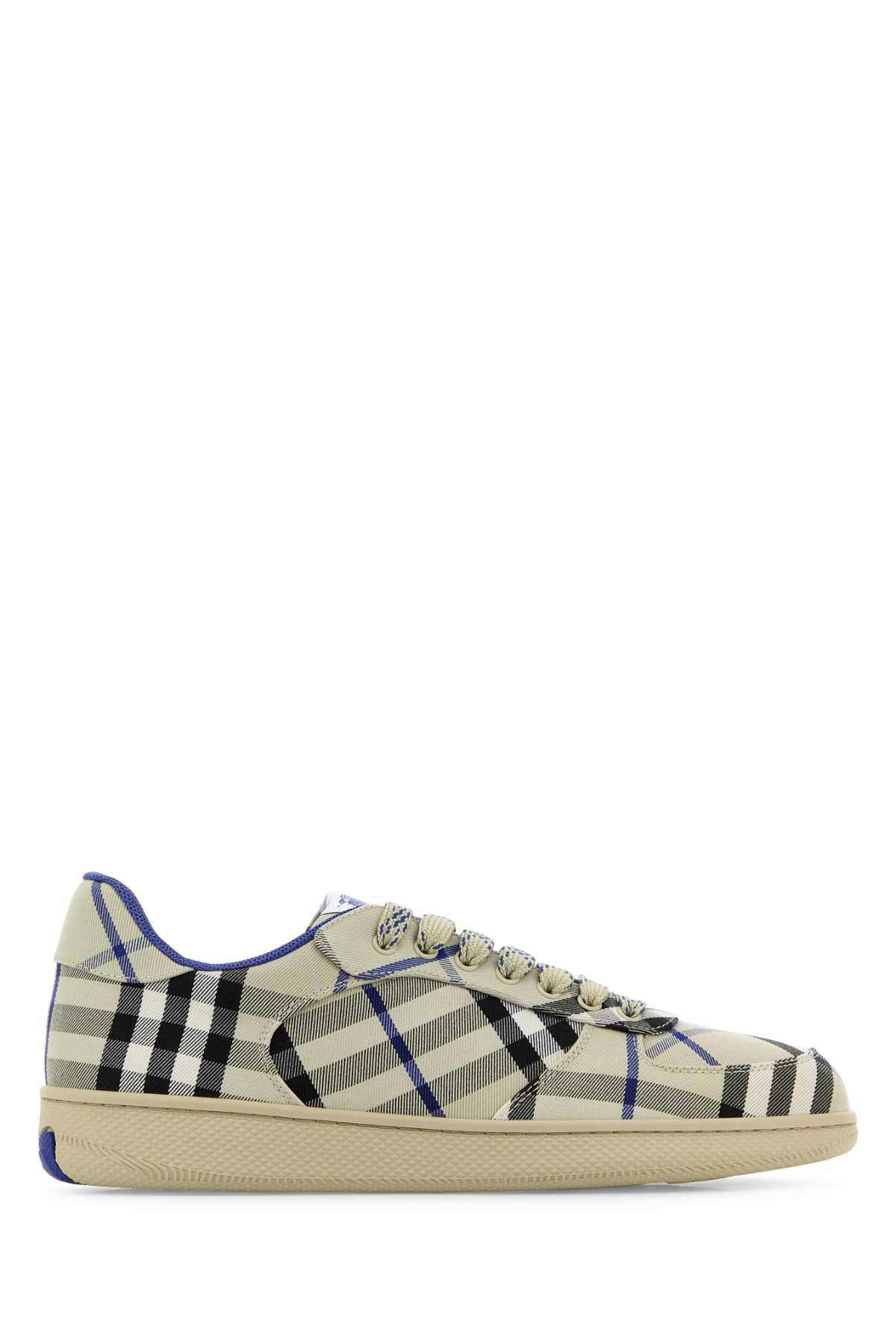 BURBERRY Embroidered Fabric Box Sneakers for Men