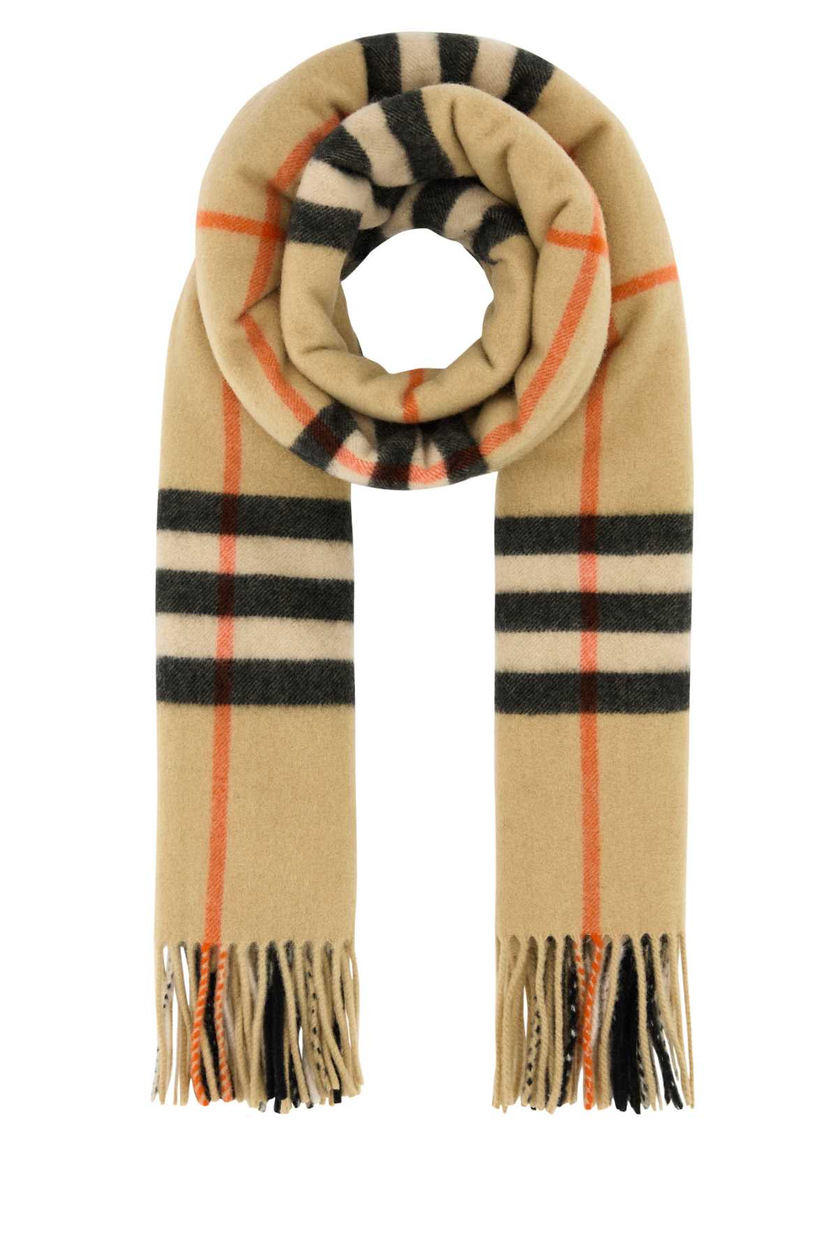 BURBERRY Embroidered Cashmere Scarf - 200 cm x 52 cm
