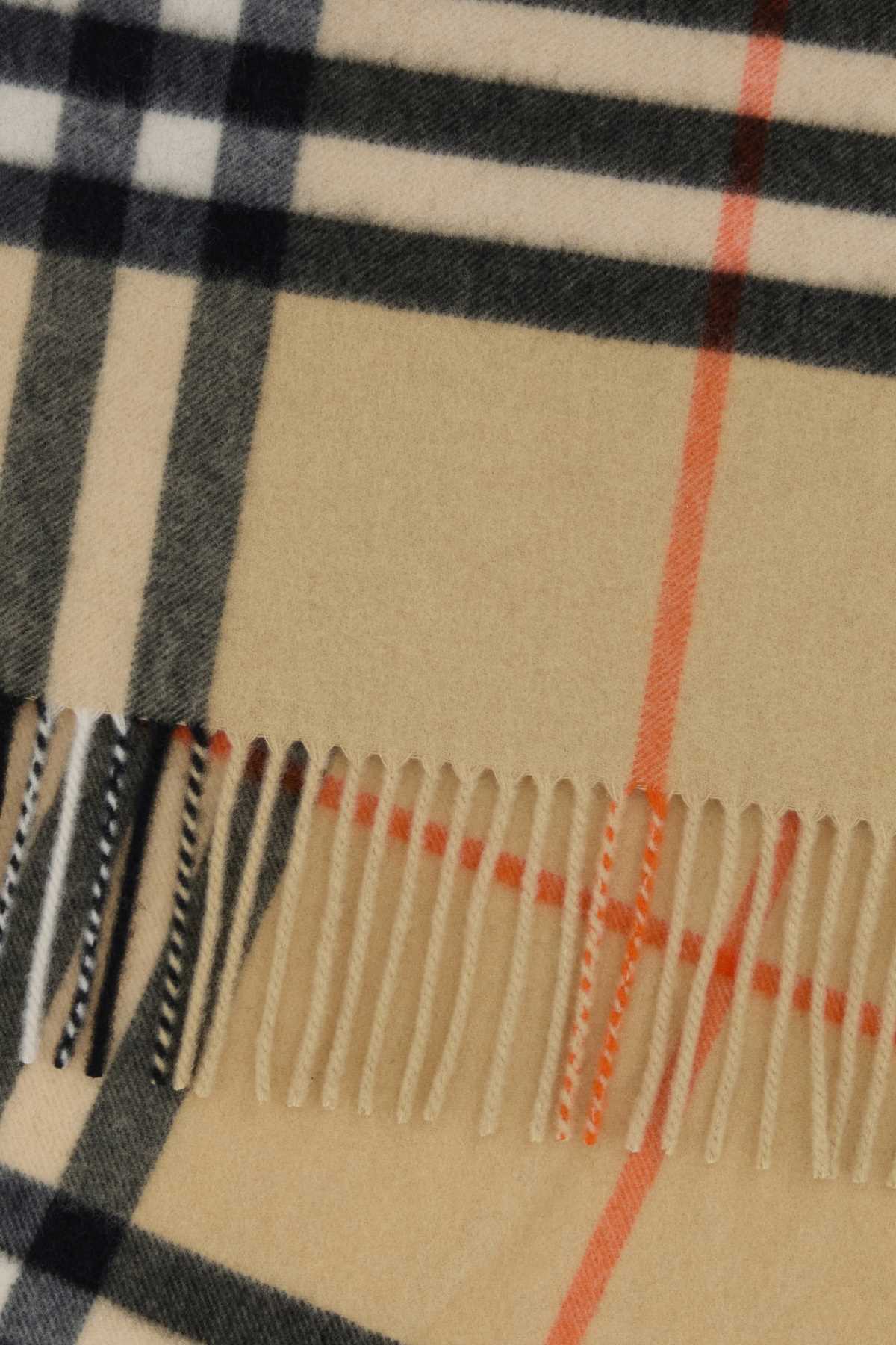 BURBERRY Embroidered Cashmere Scarf - 200 cm x 52 cm