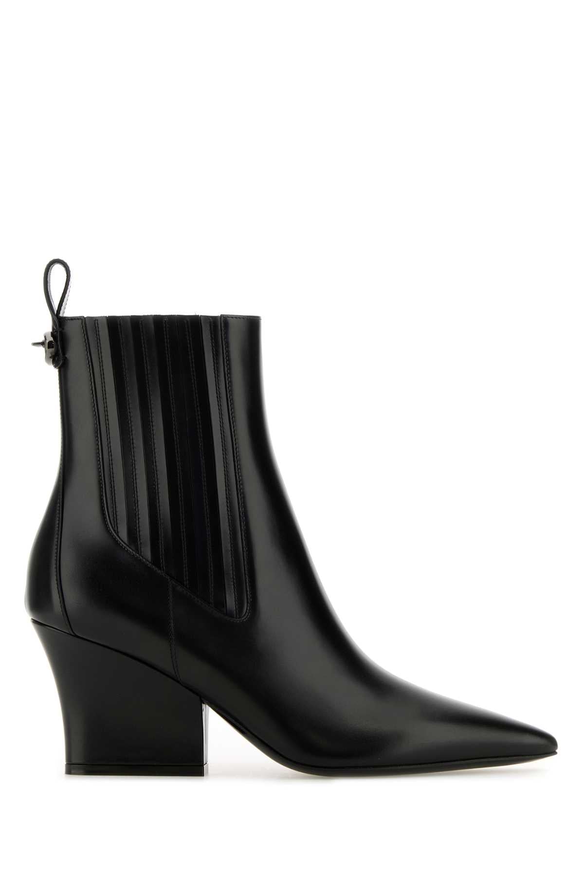 VALENTINO GARAVANI Chic VLogo Lockette Ankle Boots with 7 cm Heel