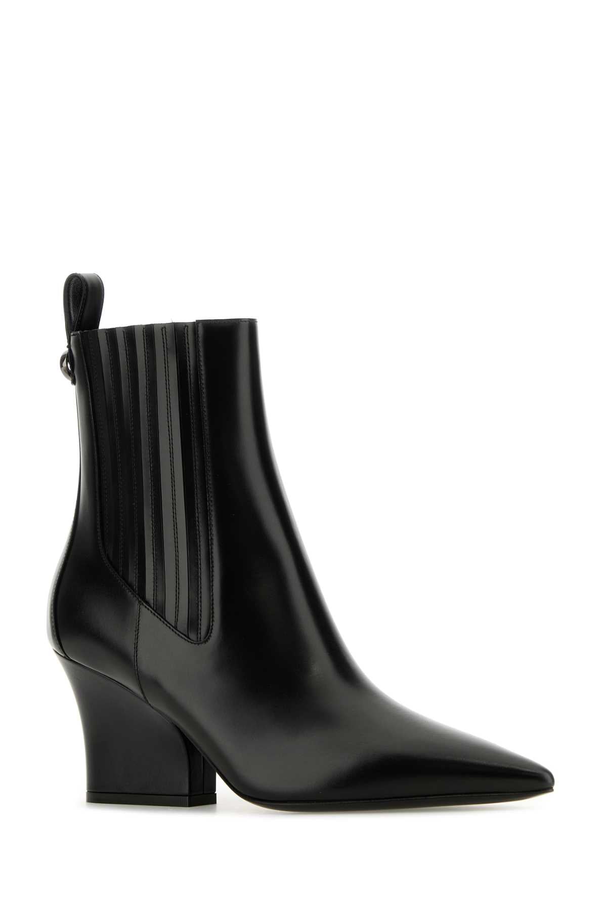 VALENTINO GARAVANI Chic VLogo Lockette Ankle Boots with 7 cm Heel