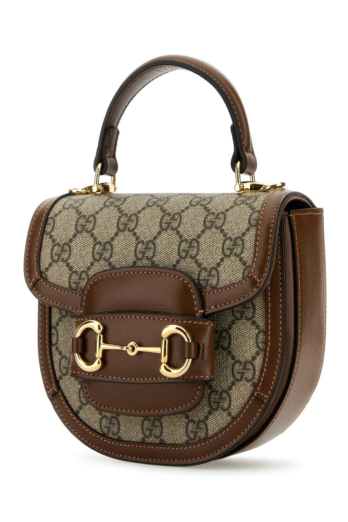 GUCCI Mini Fabric Handbag with Iconic Horsebit Detail