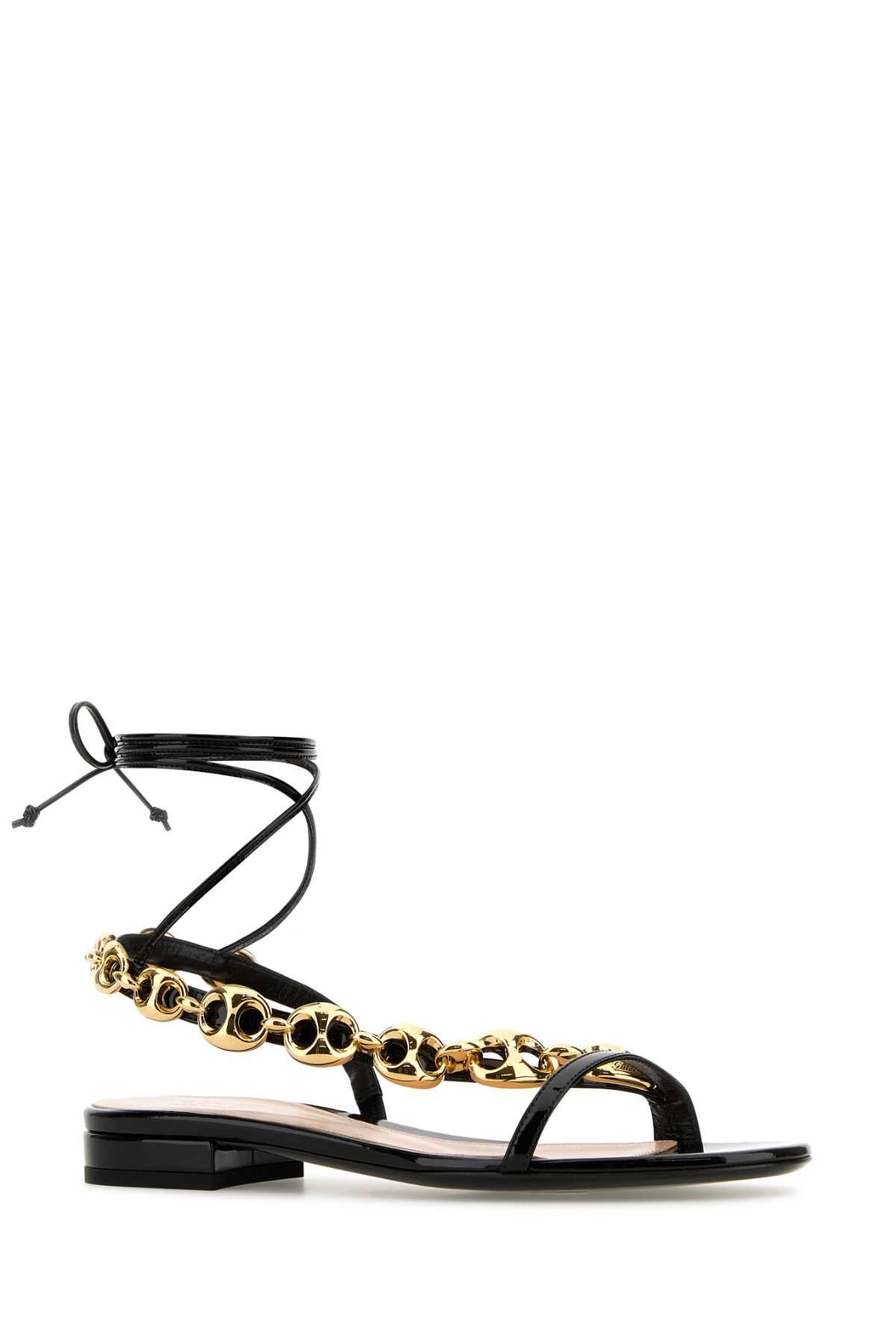 GUCCI Leather Marina Chain Sandals for Women