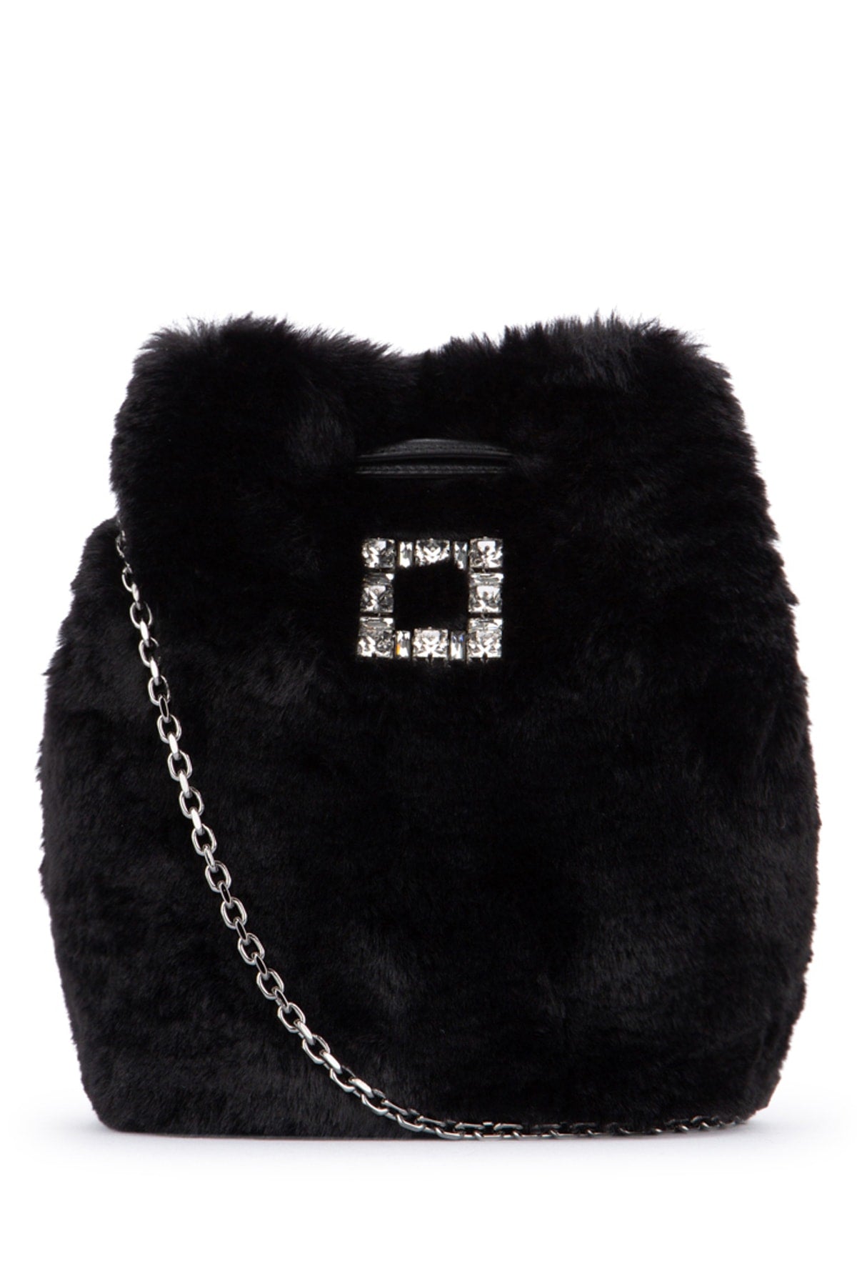 ROGER VIVIER Mini Chic Aumoniere Fur Handbag
