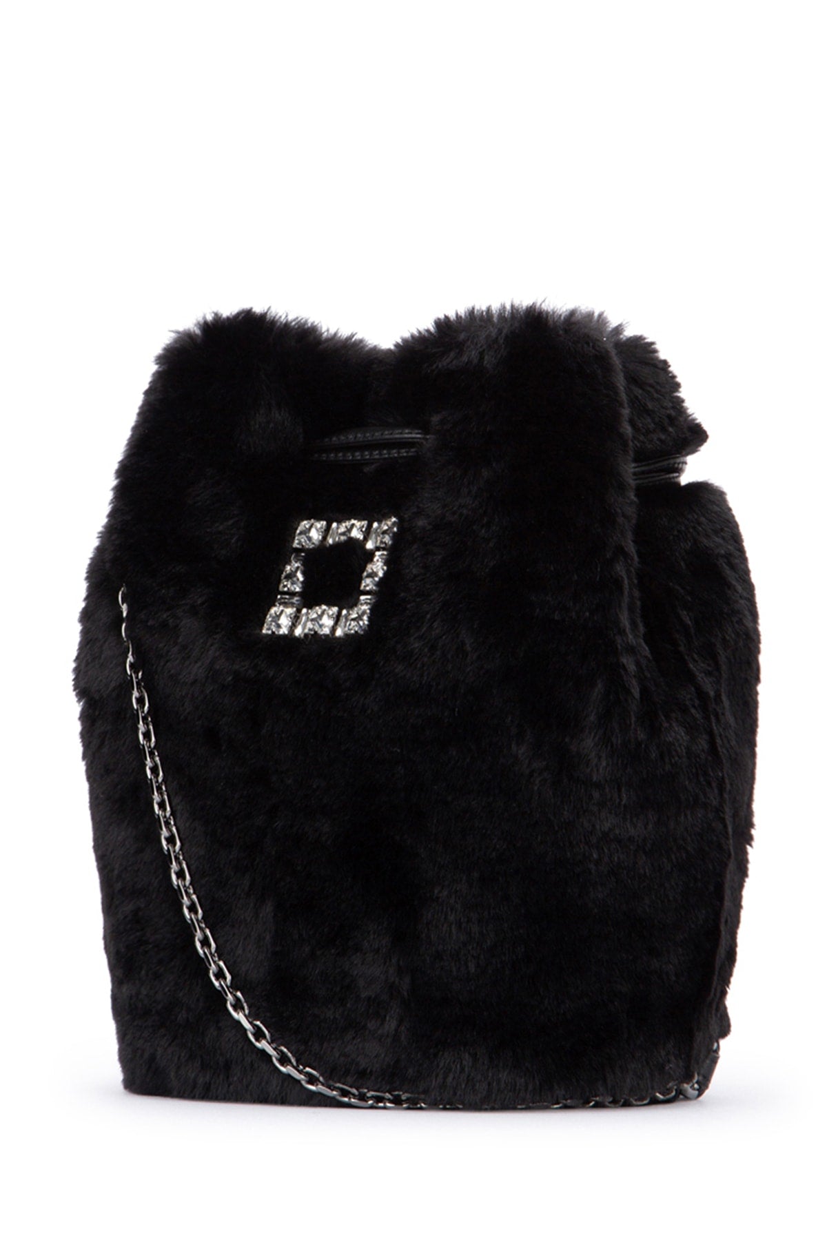 ROGER VIVIER Mini Chic Aumoniere Fur Handbag