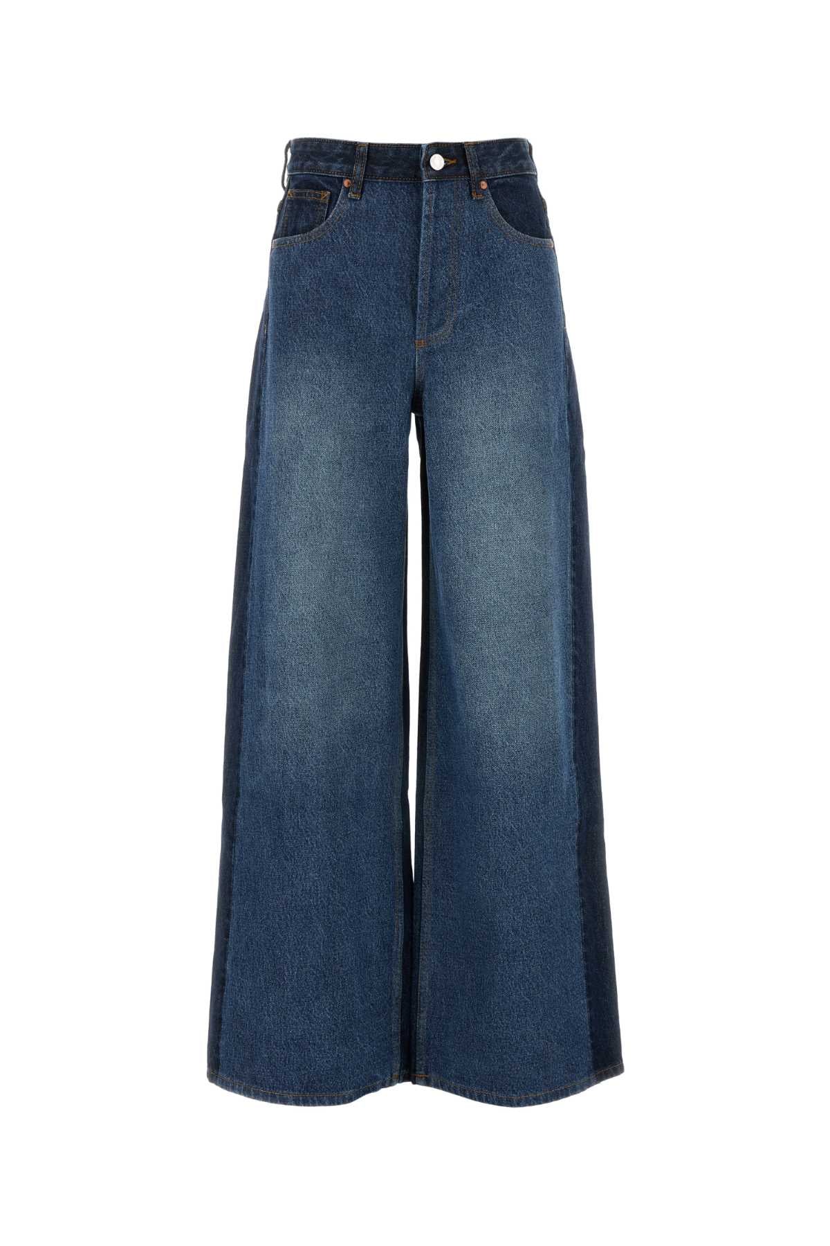 CAMILLA AND MARC Two-tone Wide-leg Jeans