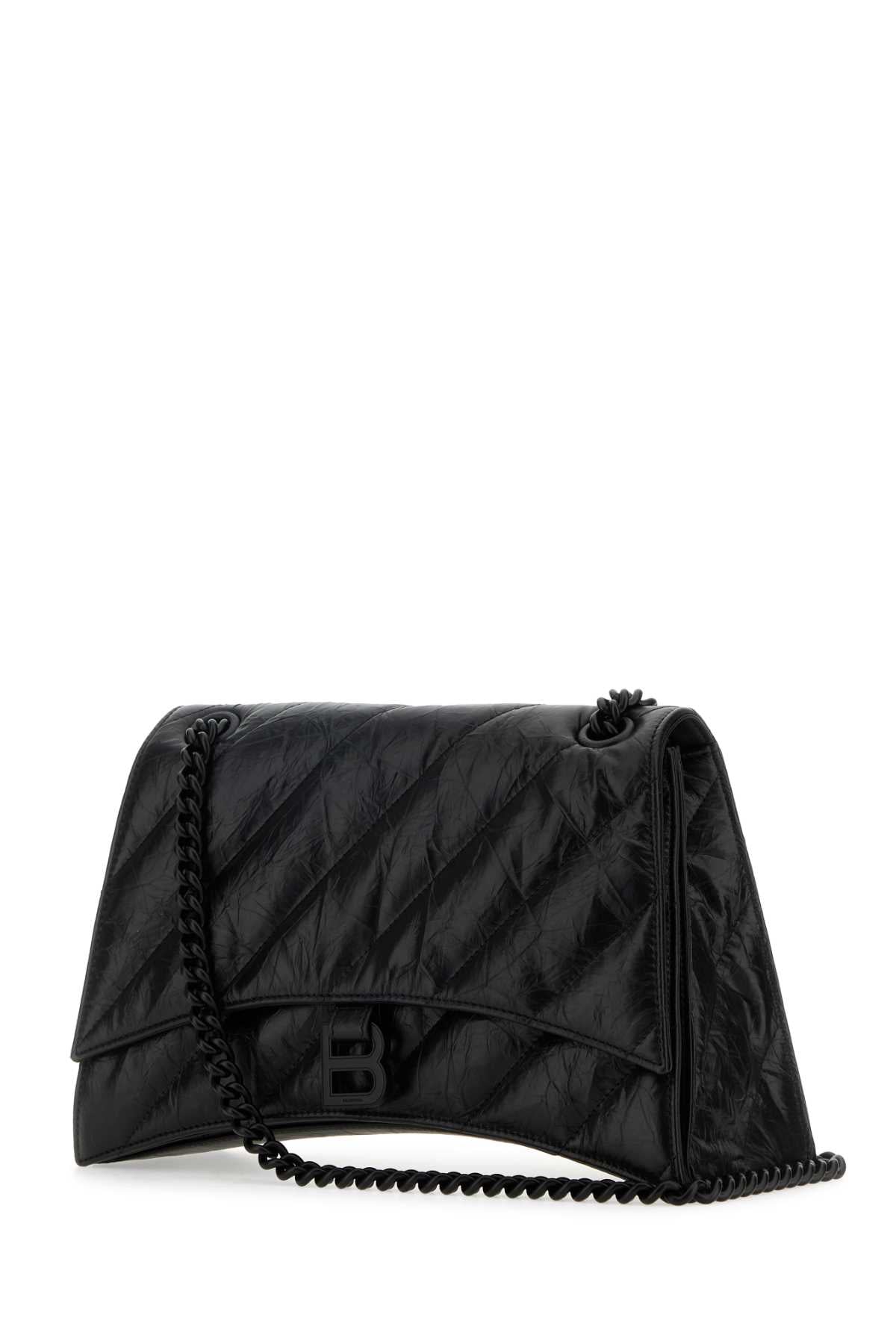 BALENCIAGA Medium Crush Shoulder Handbag - Timeless Elegance