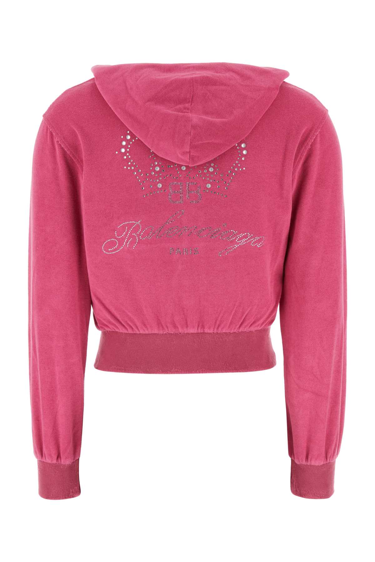 BALENCIAGA Chenille Sweatshirt - Women's Mini Fuchsia