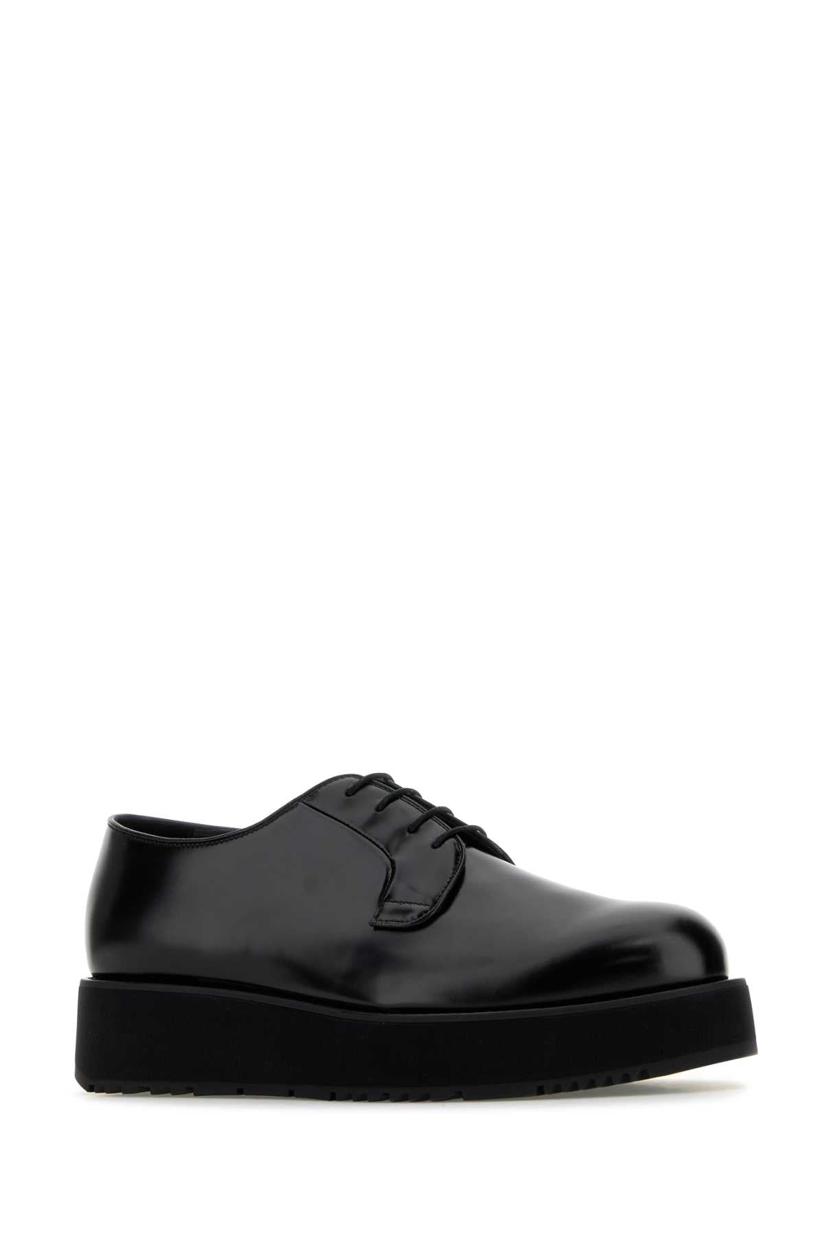 PRADA Men's Classic Leather Lace-Up Shoes