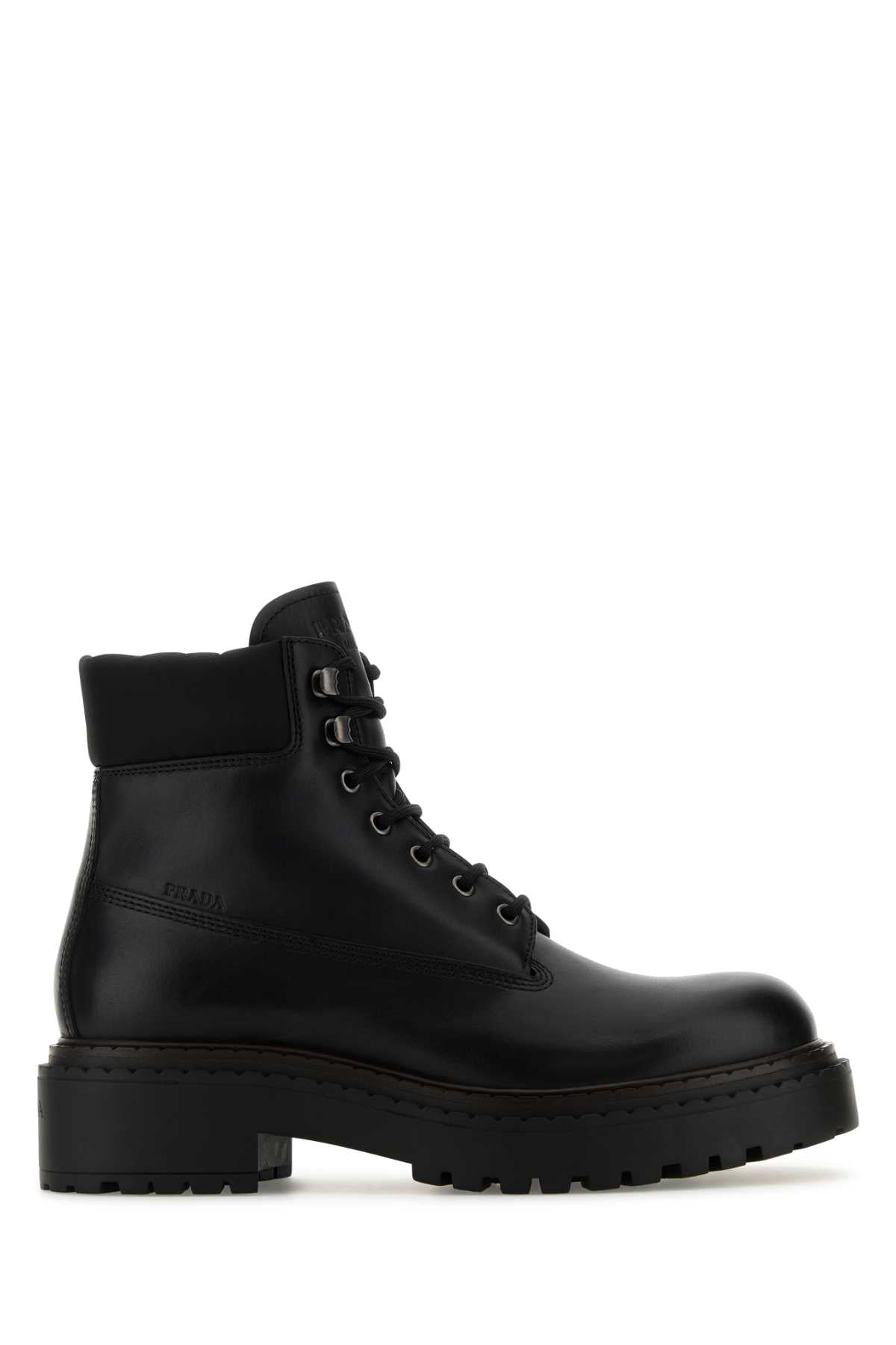 PRADA Classic Leather Ankle Boots for Men
