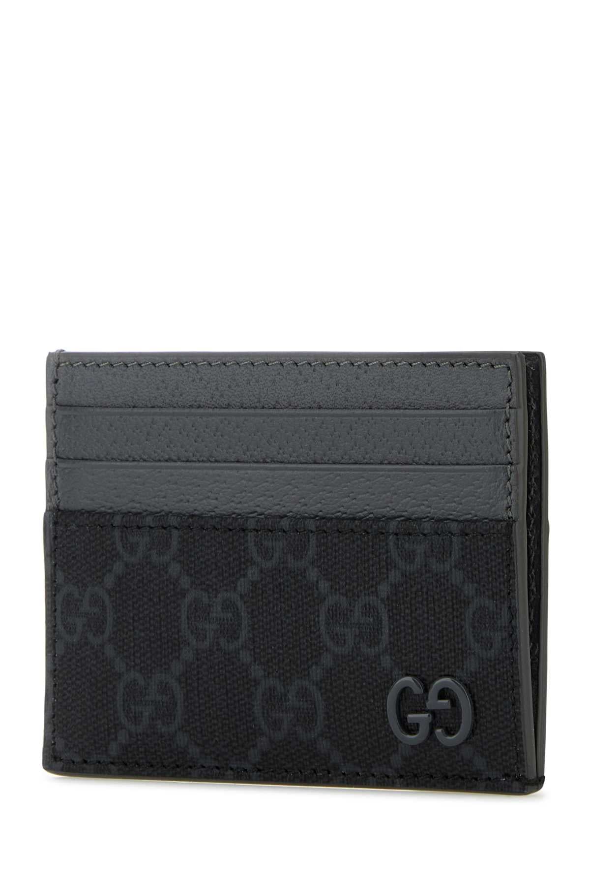 GUCCI Mini Fabric and Leather Card Holder - 10cm x 8cm