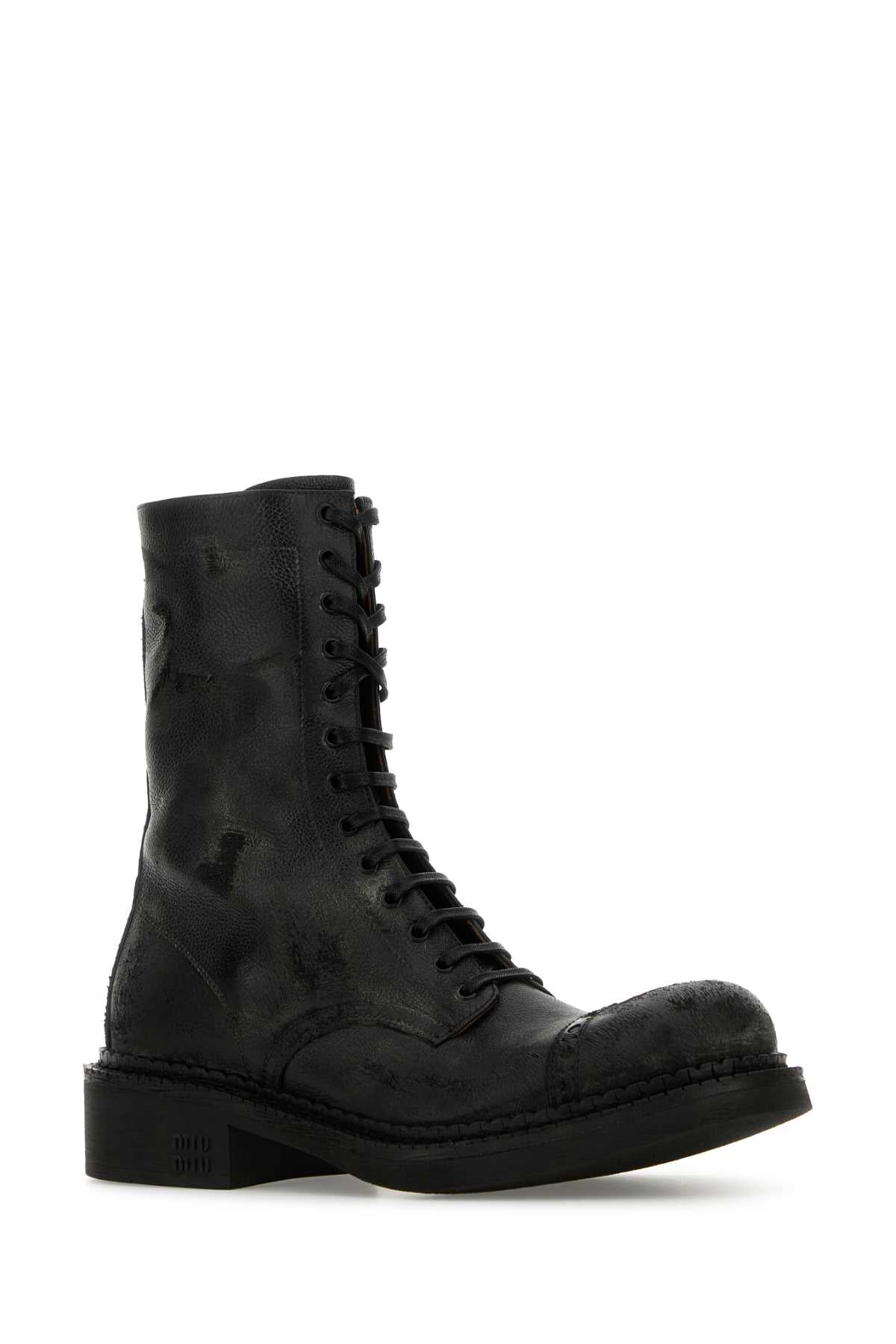 MIU MIU Elevated Leather Ankle Boots for Women