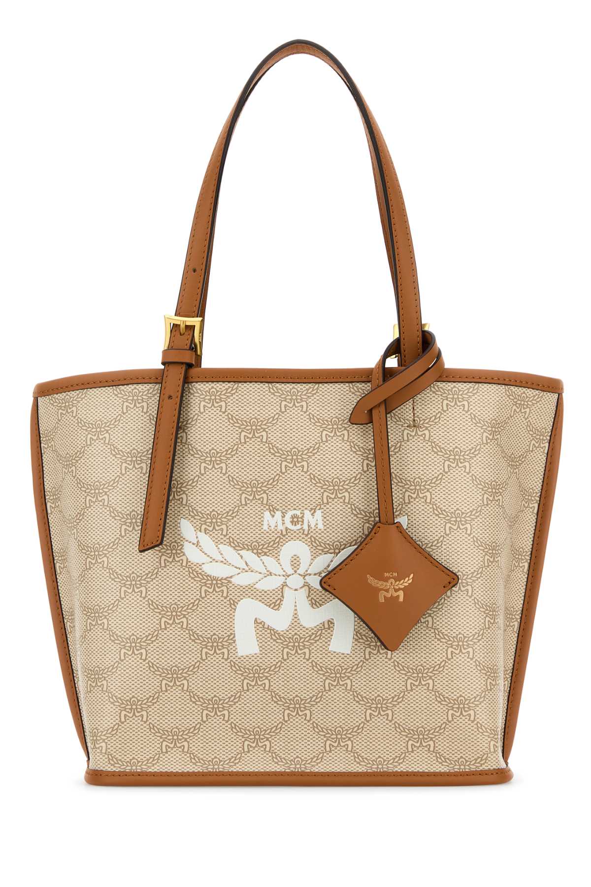 MCM Stylish Printed Canvas Mini Handbag - 21cm