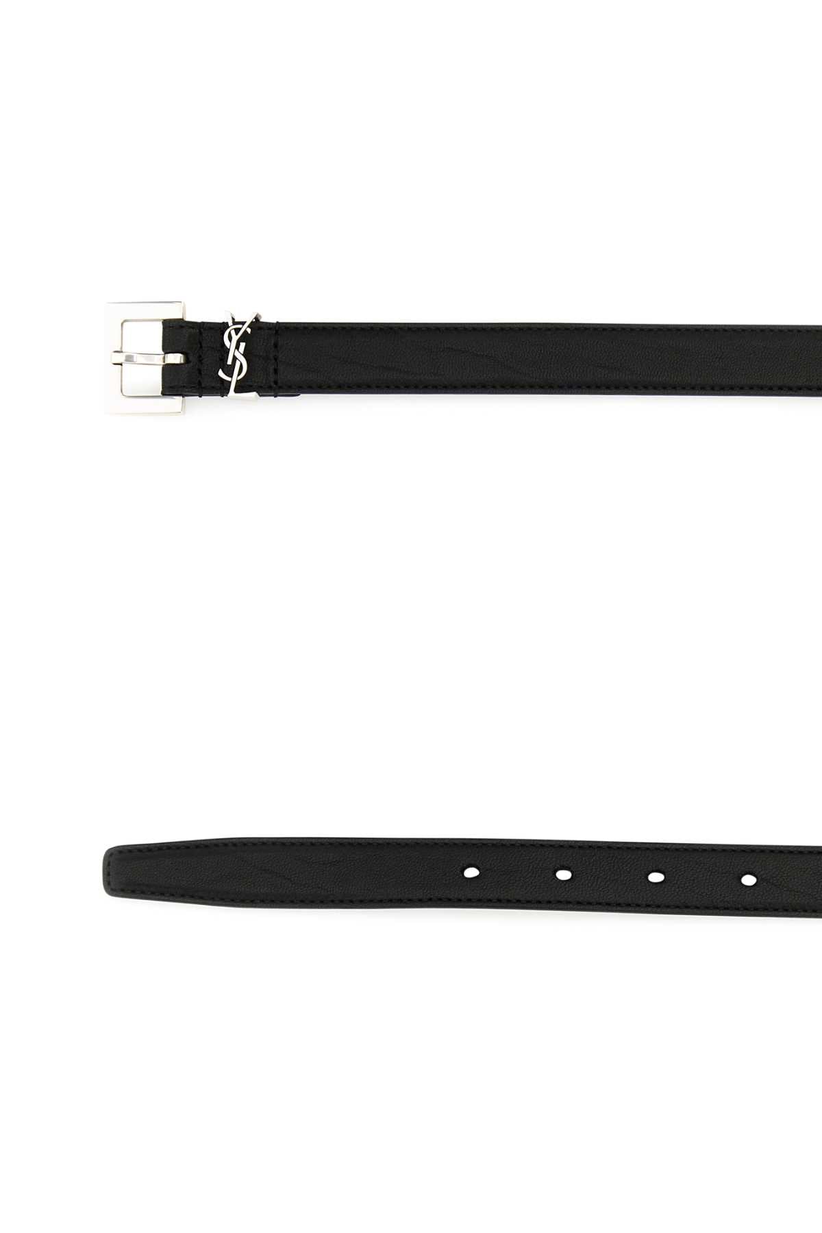 SAINT LAURENT Men's Elevate Leather Belt - 2 cm Width