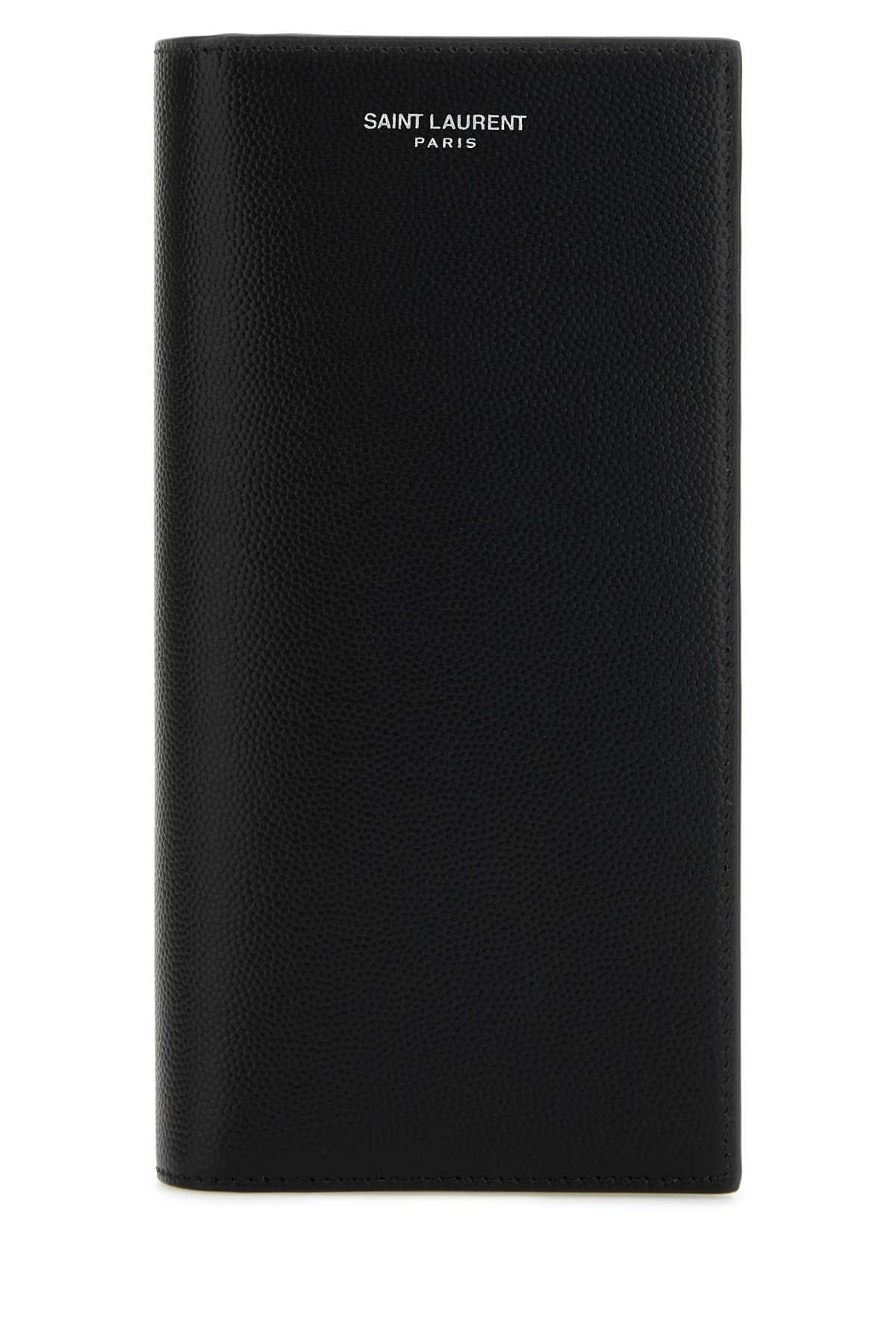 SAINT LAURENT Classic Leather Wallet - 10cm x 18cm x 3cm