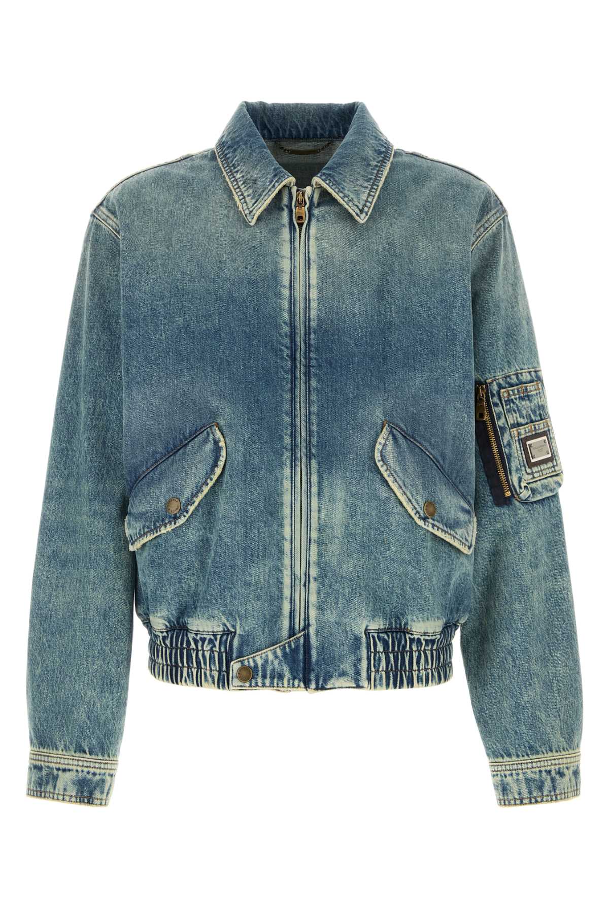 DOLCE & GABBANA Stylish Denim Bomber Jacket for Men