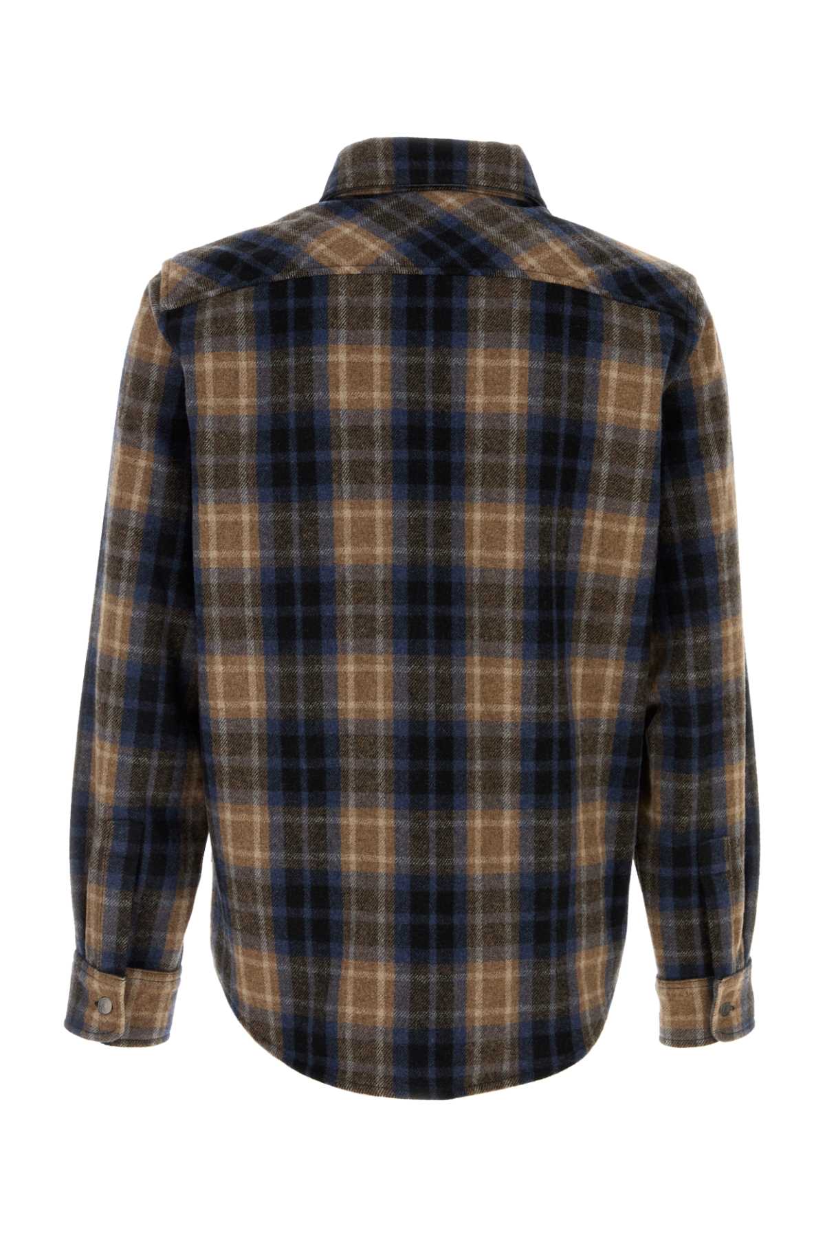 WOOLRICH Embroidered Flannel Alaskan Melton Shirt - FW24