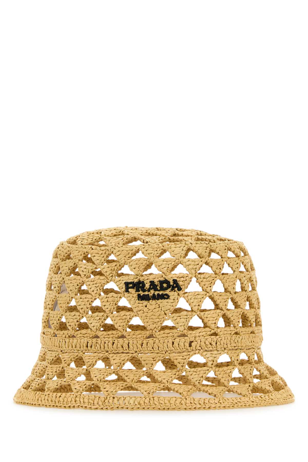 PRADA Raffia Bucket Hat for Women