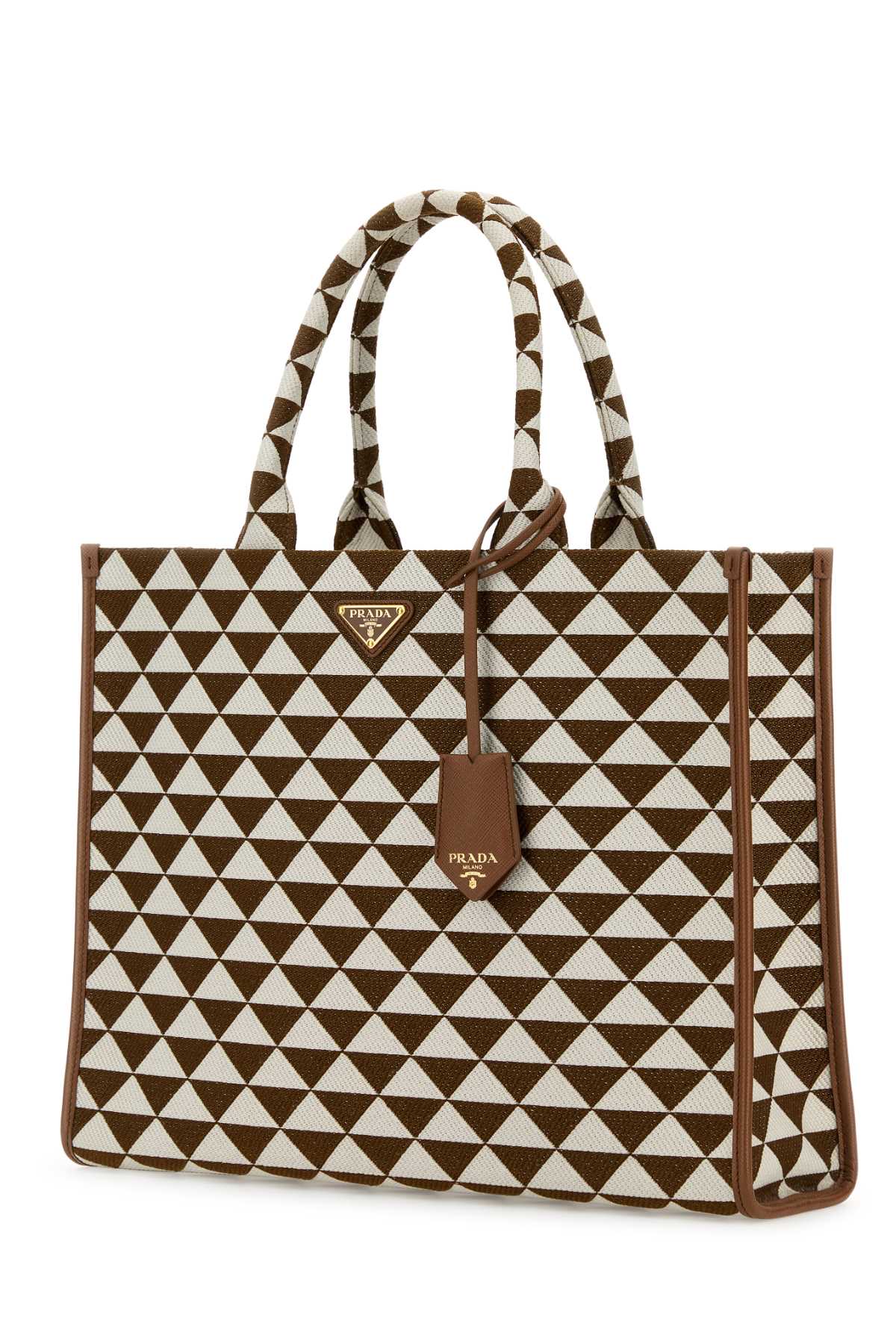 PRADA Large Embroidered Handbag - 39 cm x 30 cm x 11 cm