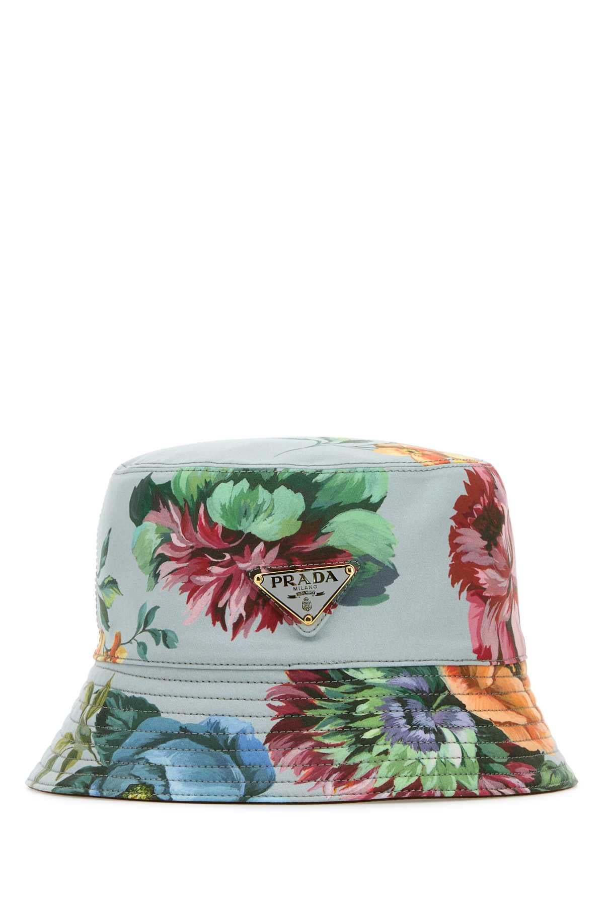 PRADA Stylish Printed Cotton Bucket Hat