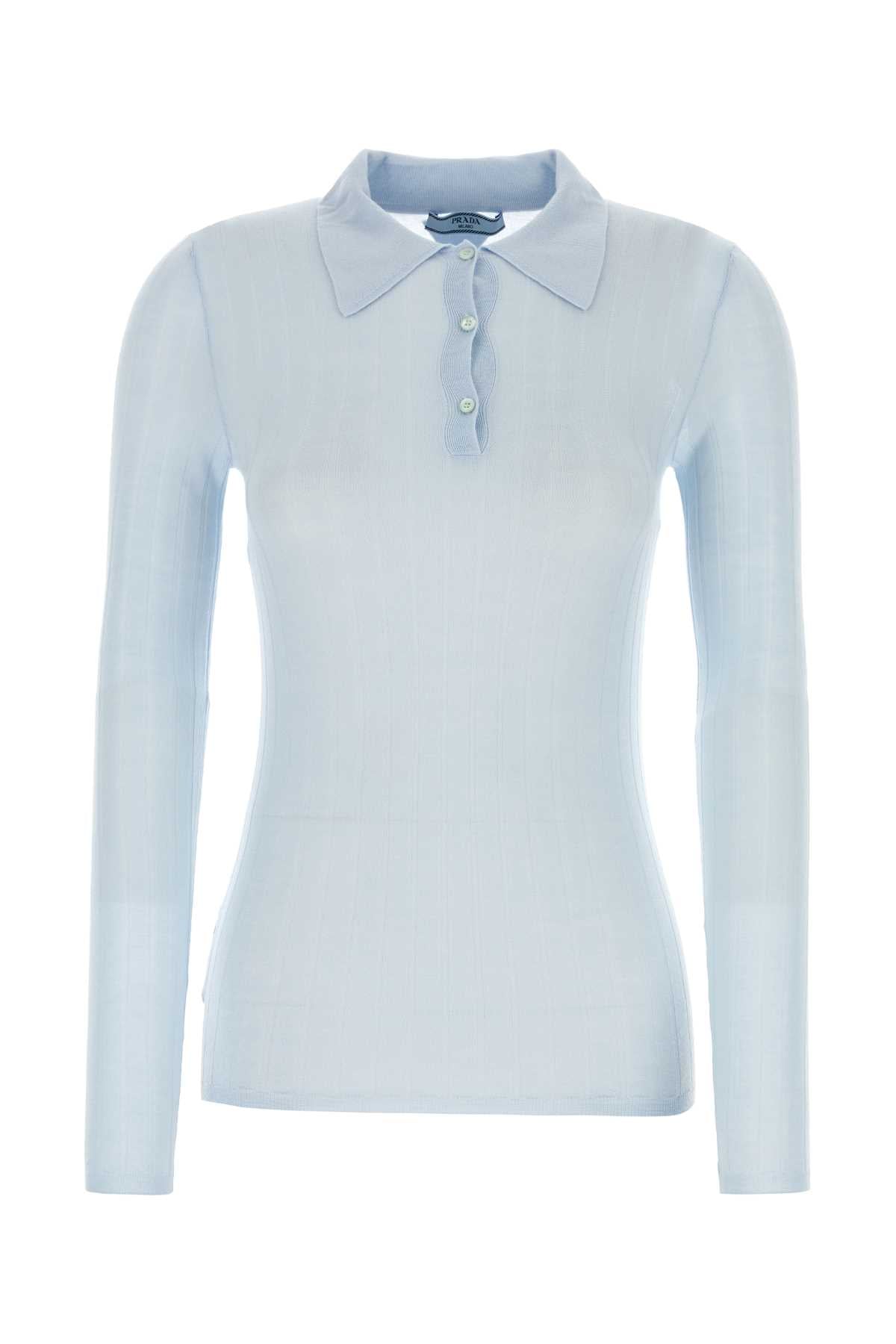 PRADA Pastel Cashmere Blend Polo Shirt for Women