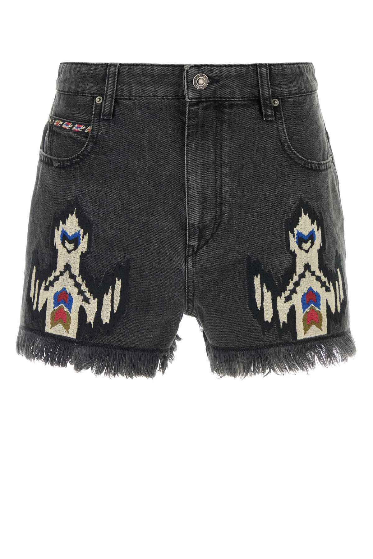 ISABEL MARANT ETOILE Denim Mini Lesia Shorts