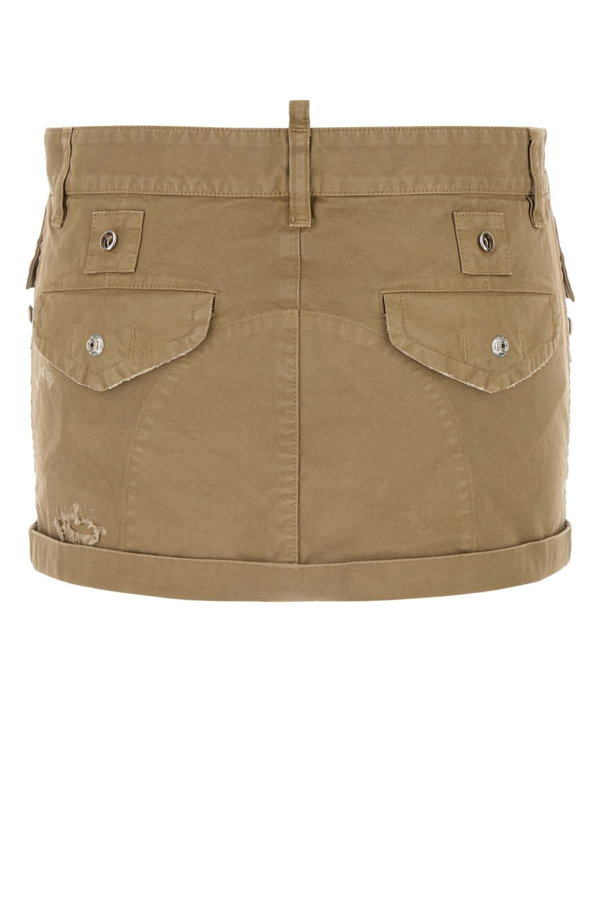 DSQUARED Trendy Mini Canvas Skirt for Women