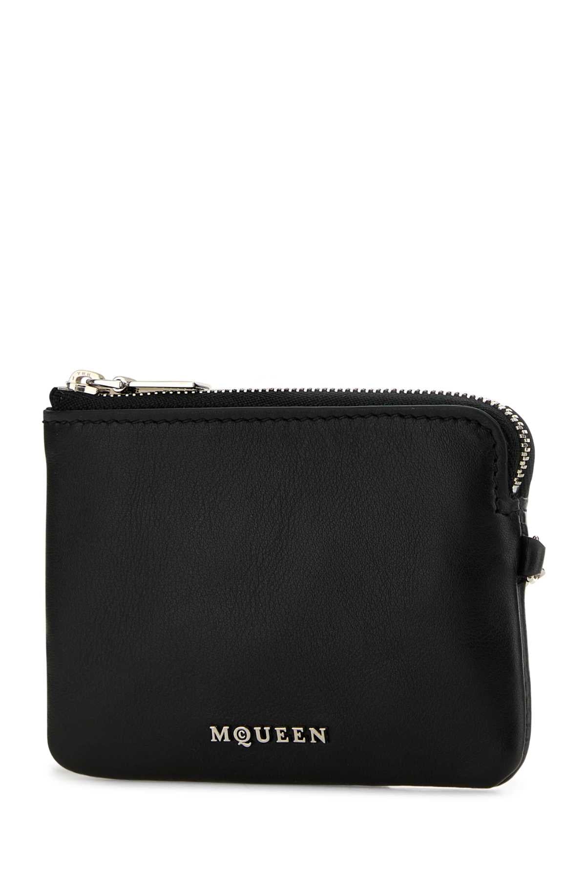 ALEXANDER MCQUEEN Mini Leather Sling Card Holder