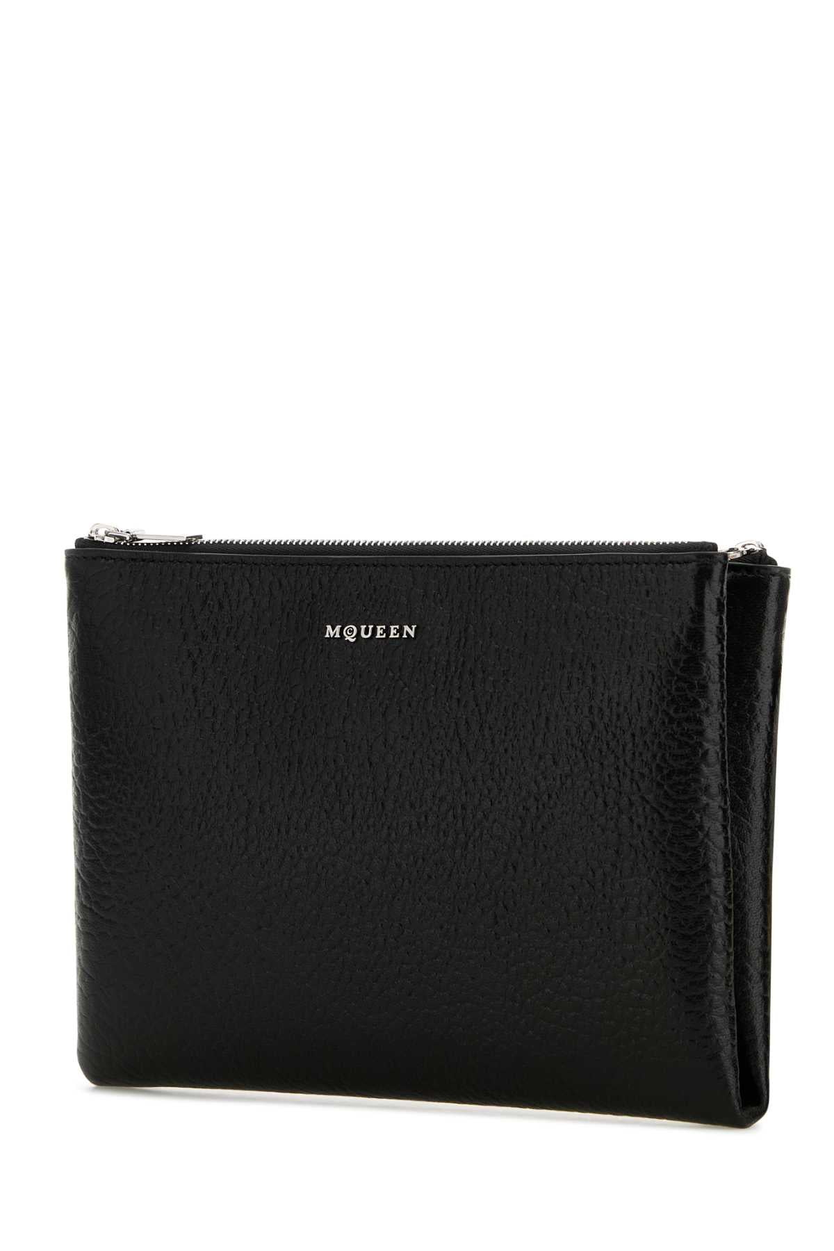 ALEXANDER MCQUEEN Leather Pouch Handbag - 22 cm x 16 cm x 4 cm