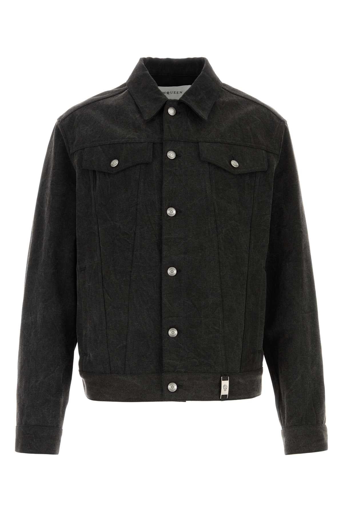 ALEXANDER MCQUEEN Slate Denim Jacket for Men