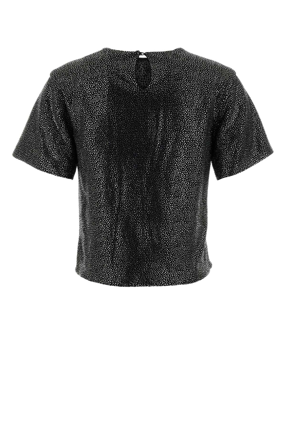 GIUSEPPE DI MORABITO Embellished Viscose T-Shirt