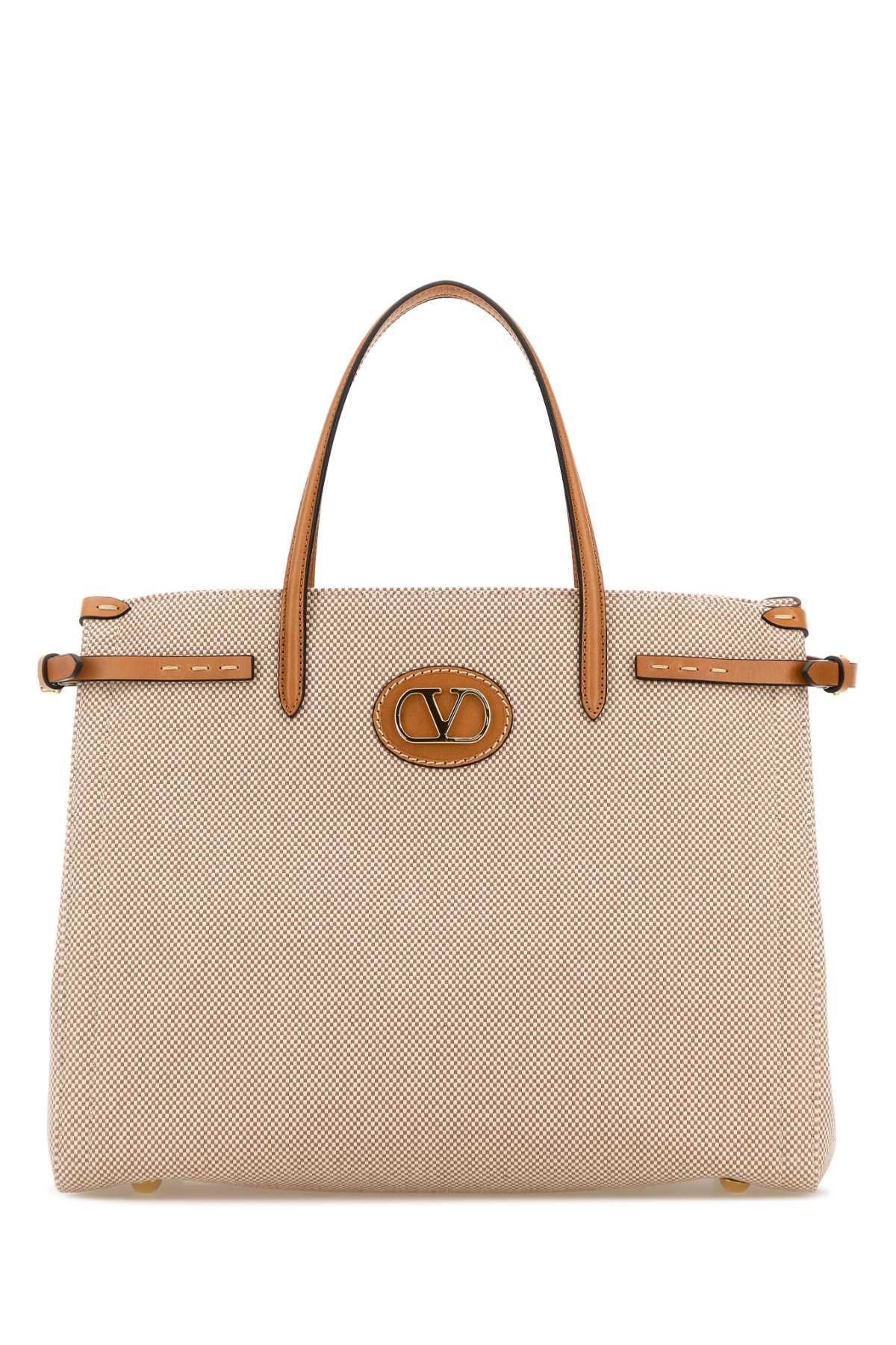 VALENTINO GARAVANI Two-tone Canvas Antibes Shopping Handbag - 34x28x17 cm
