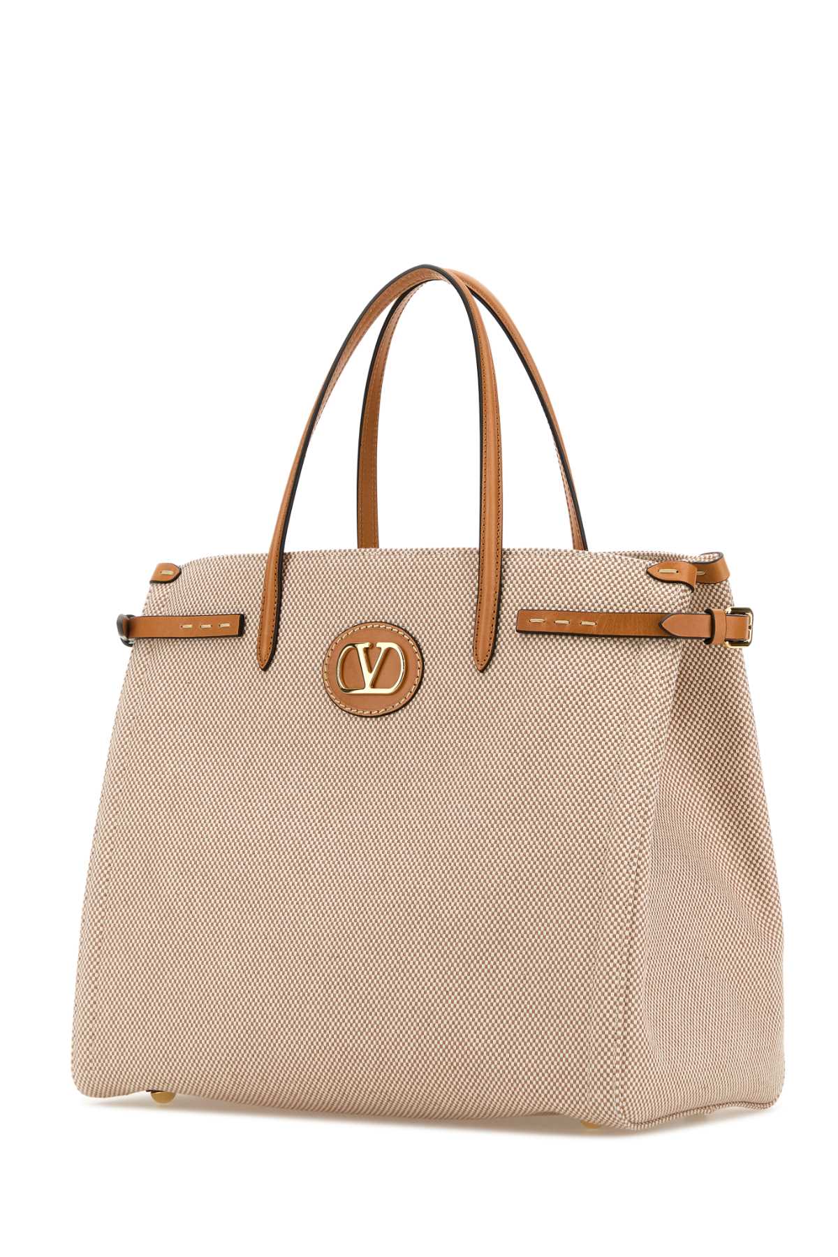 VALENTINO GARAVANI Two-tone Canvas Antibes Shopping Handbag - 34x28x17 cm