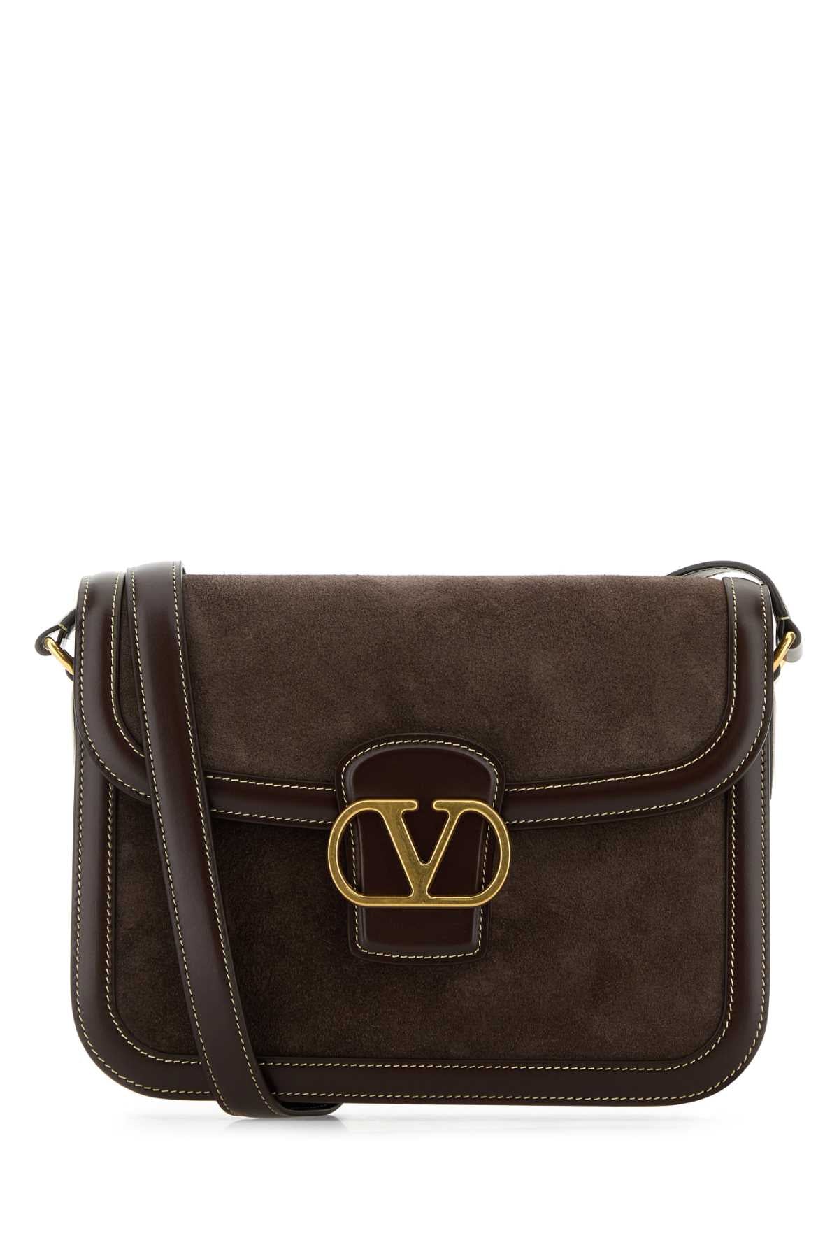 VALENTINO GARAVANI Chic Mini Suede and Leather Shoulder Handbag - 24.5 cm Width