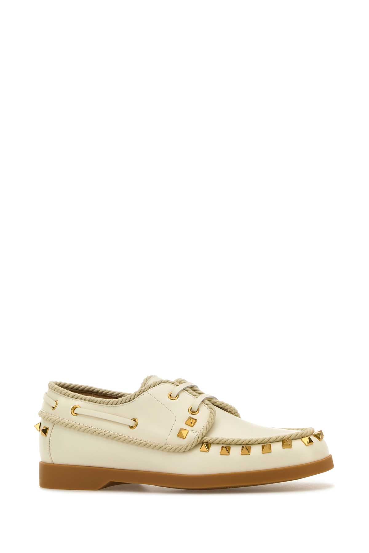 VALENTINO GARAVANI Lace-Up Leather Loafers for Women