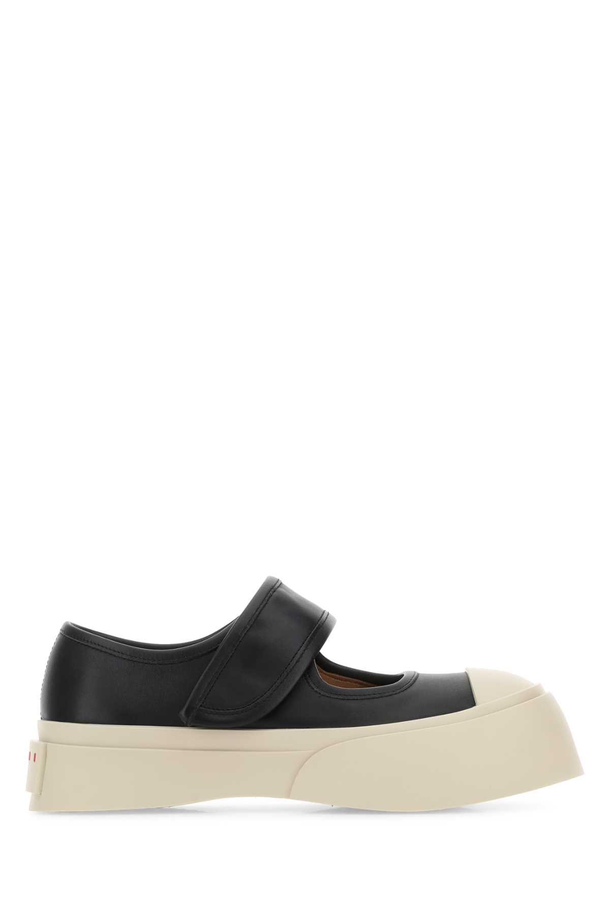 MARNI Leather Mary Jane Sneaker with 5 cm Sole Height