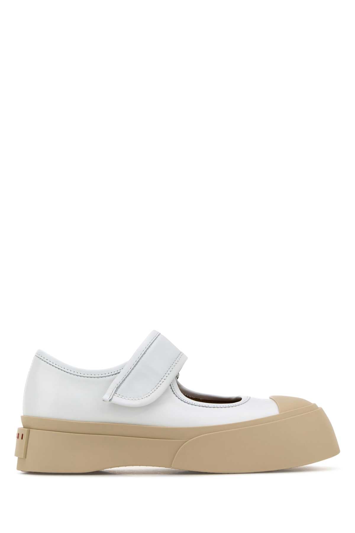 MARNI Leather Mary Jane Sneakers with 5 cm Sole Height