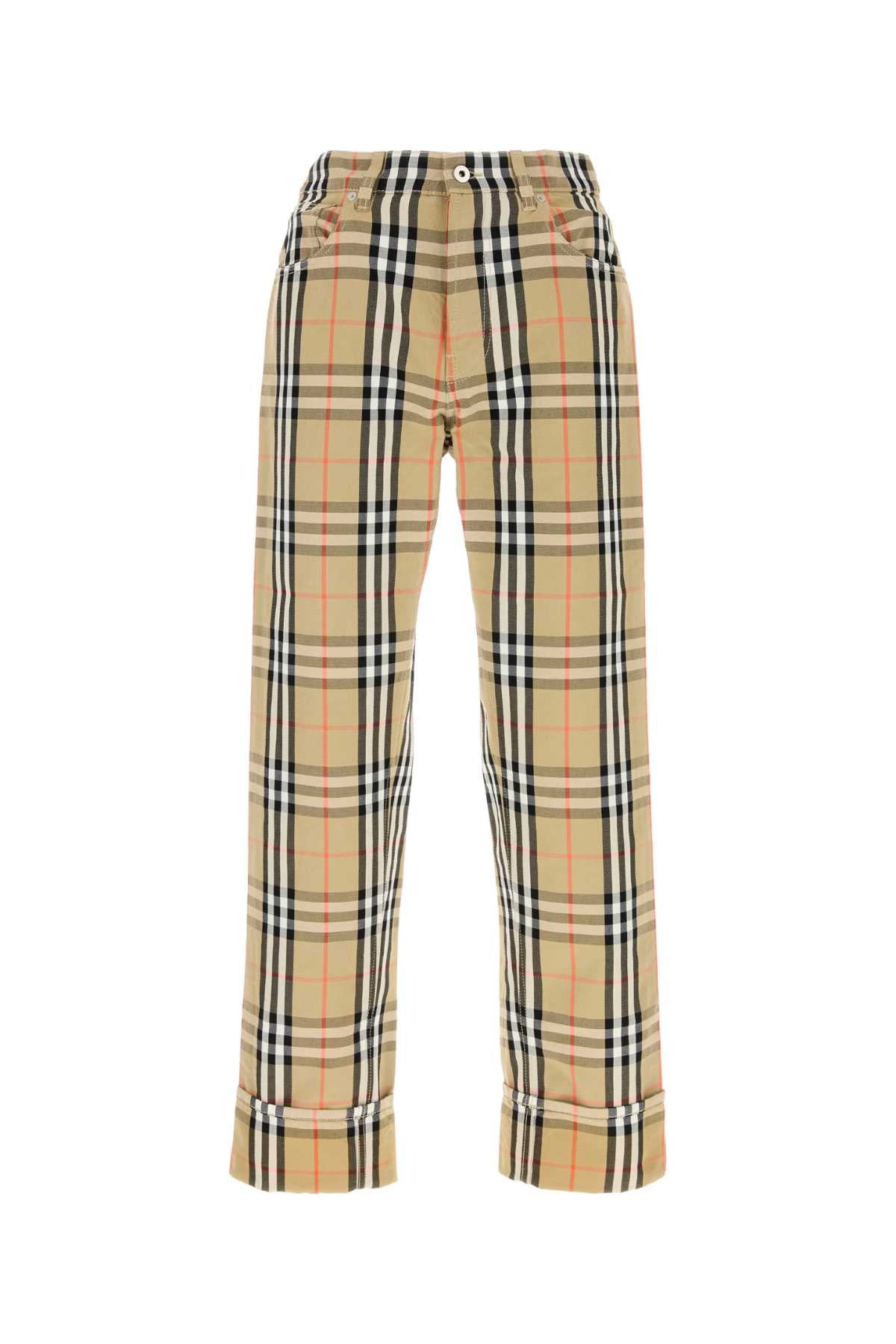 BURBERRY Embroidered Canvas Pants for Men - Spring Collection 2025