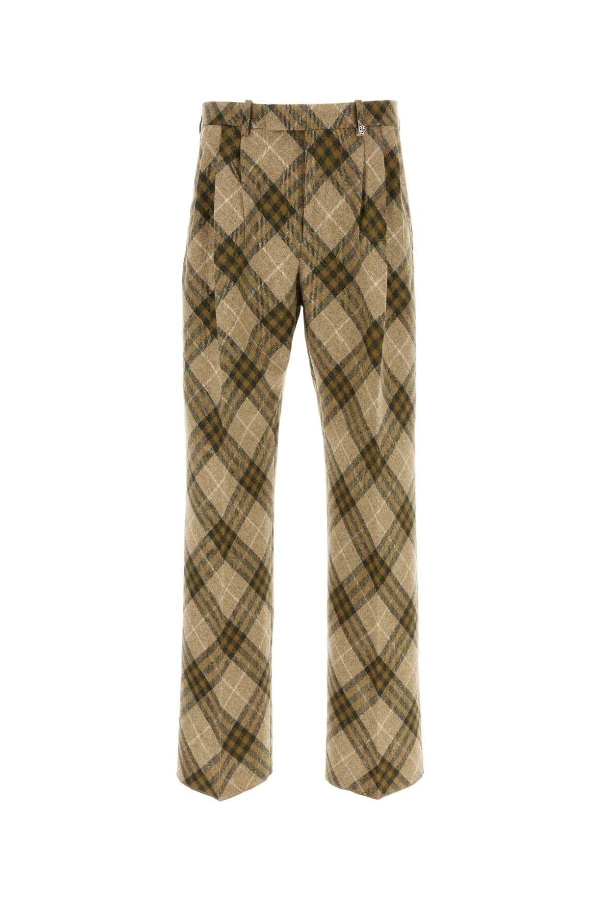 BURBERRY Embroidered Wool Pants for Men