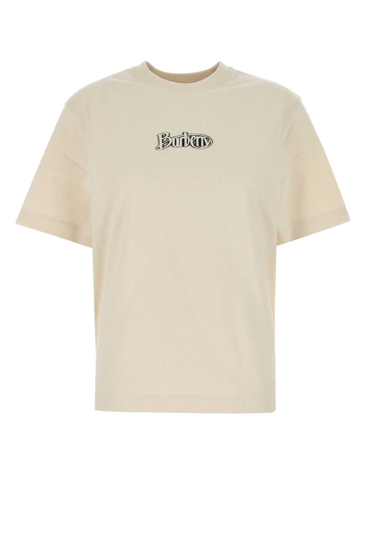 BURBERRY Sand Cotton T-Shirt for Women - FW24 Collection