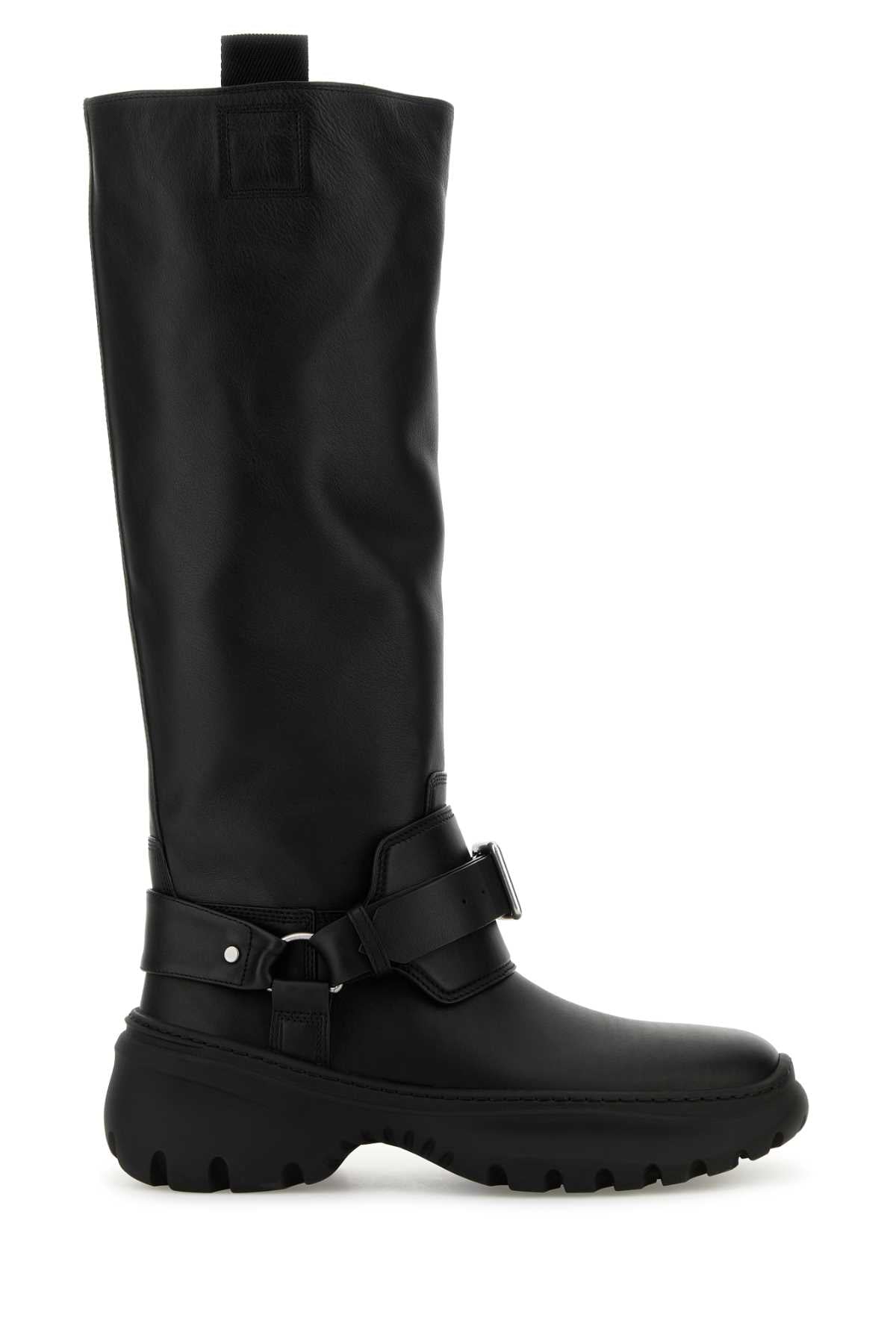 BURBERRY Women's Stomp Boots - Black Leather