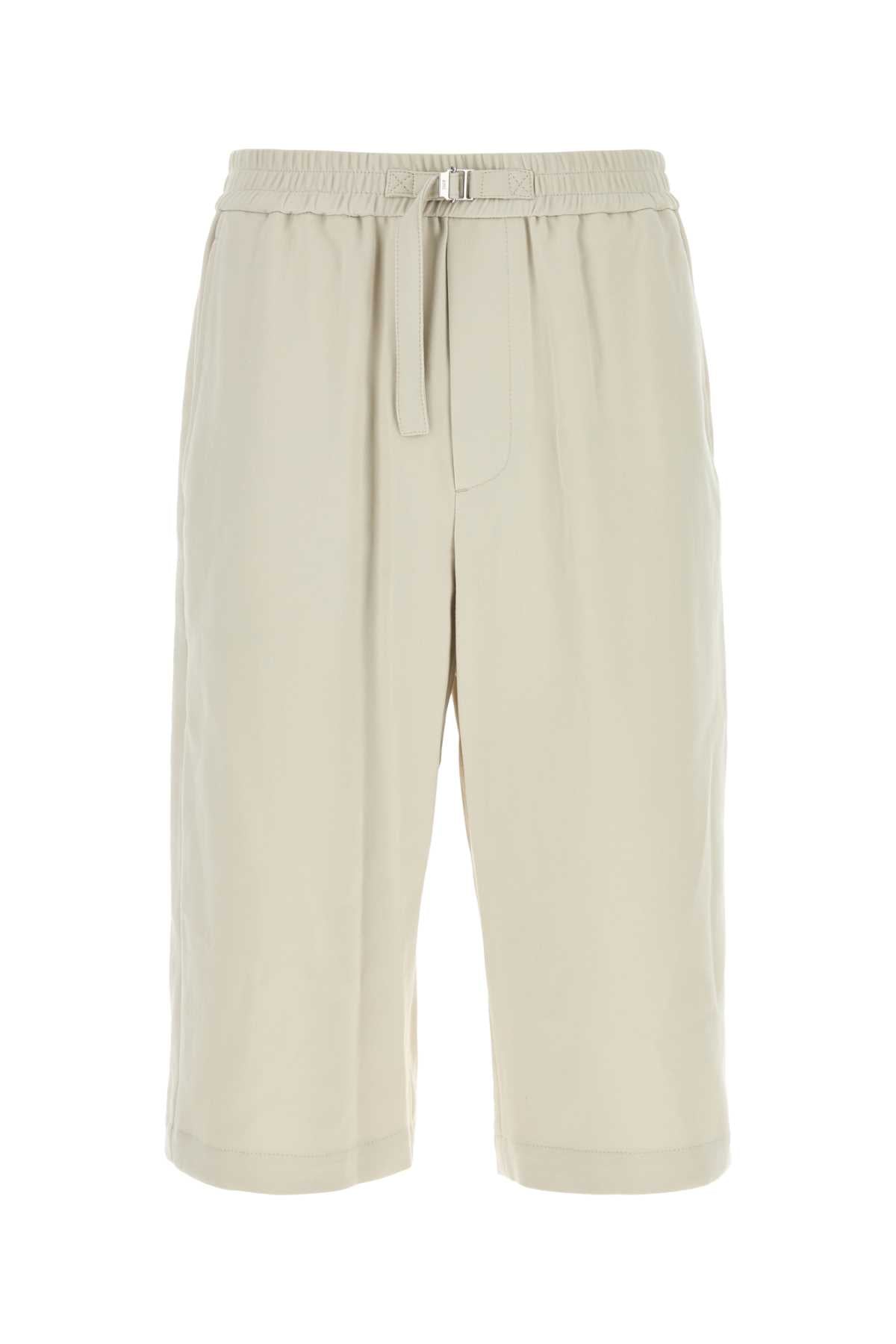 AMI Chalk Cotton Bermuda Shorts for Men