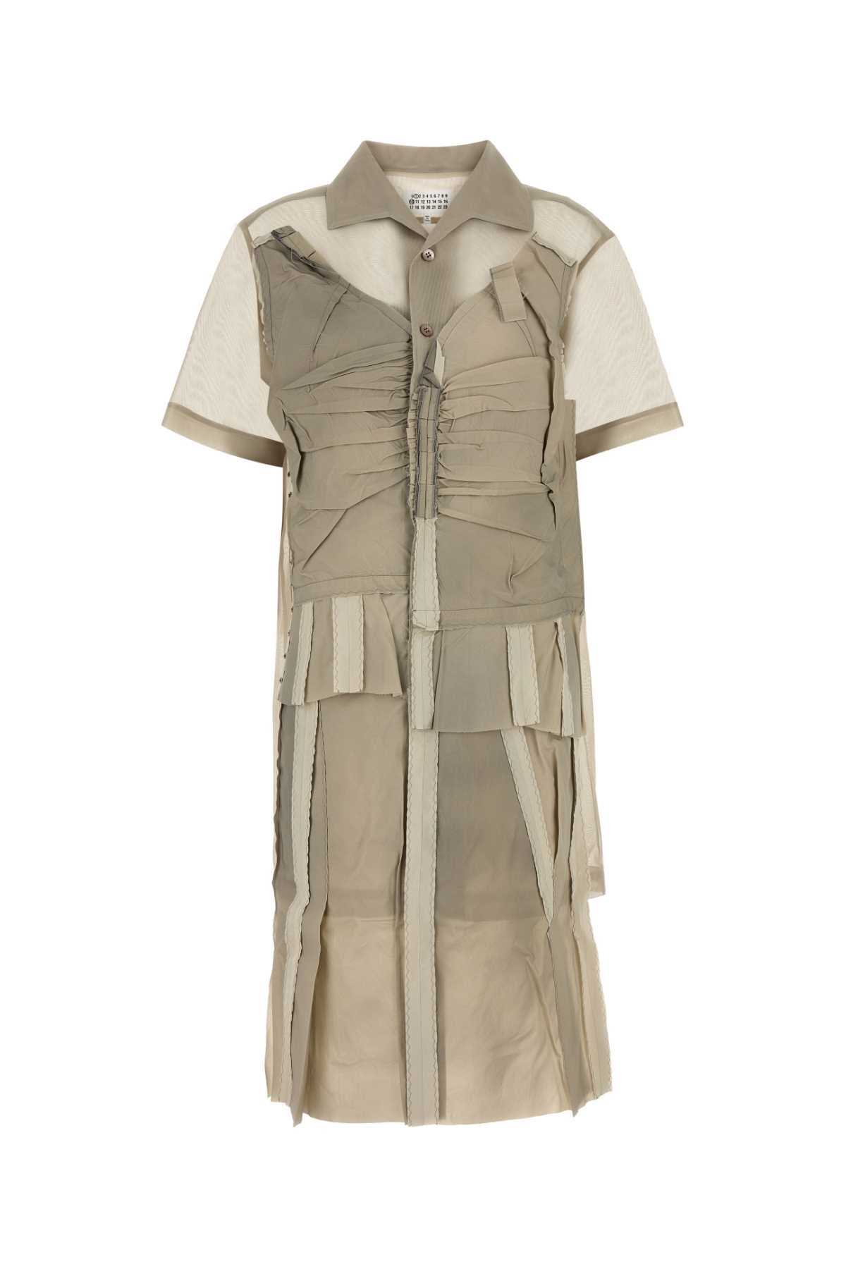 MAISON MARGIELA Mini Mesh Shirt Dress